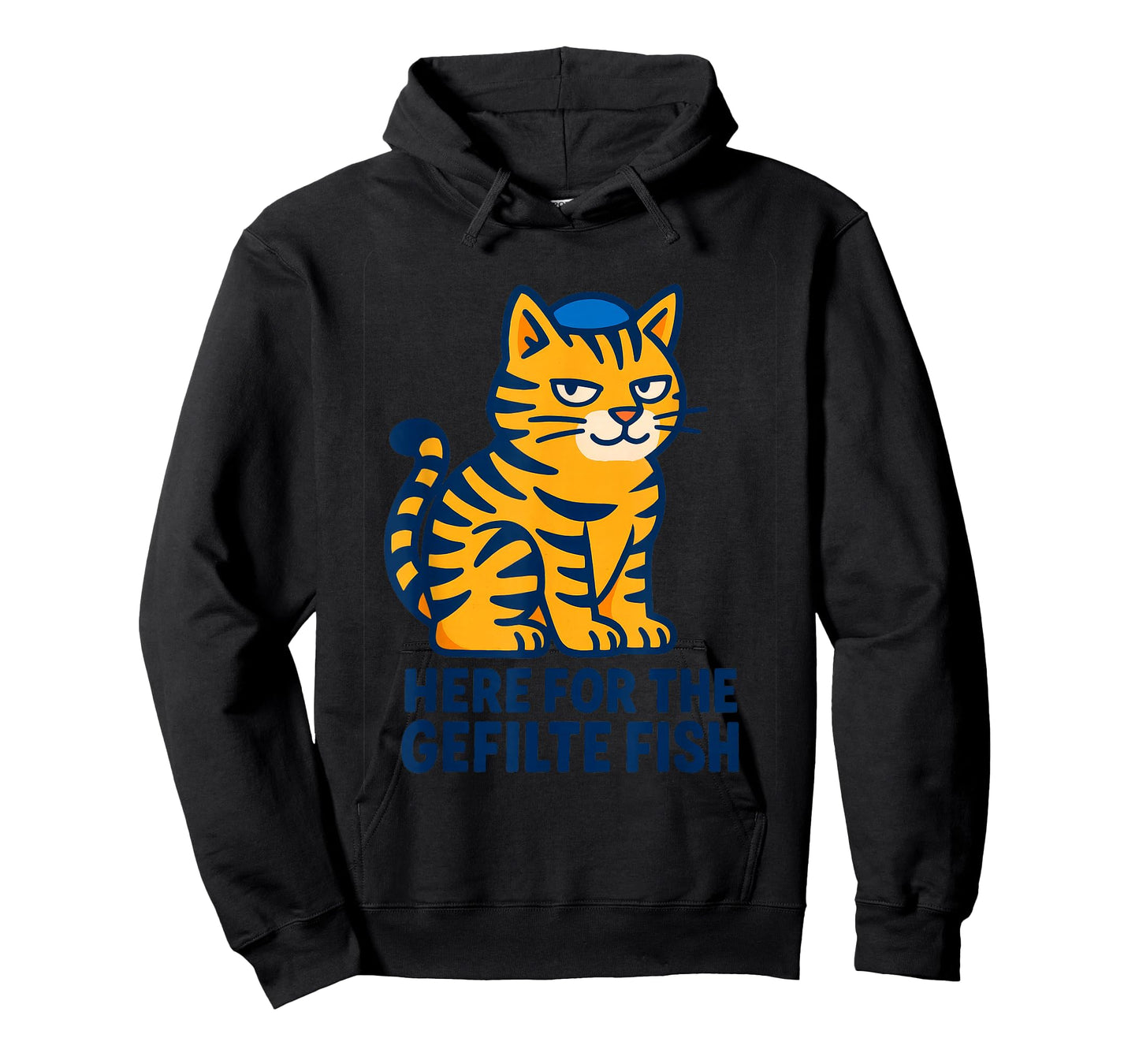Hebrew Jewish cat Graphic with Playful gefilte Slogan T-Shirt