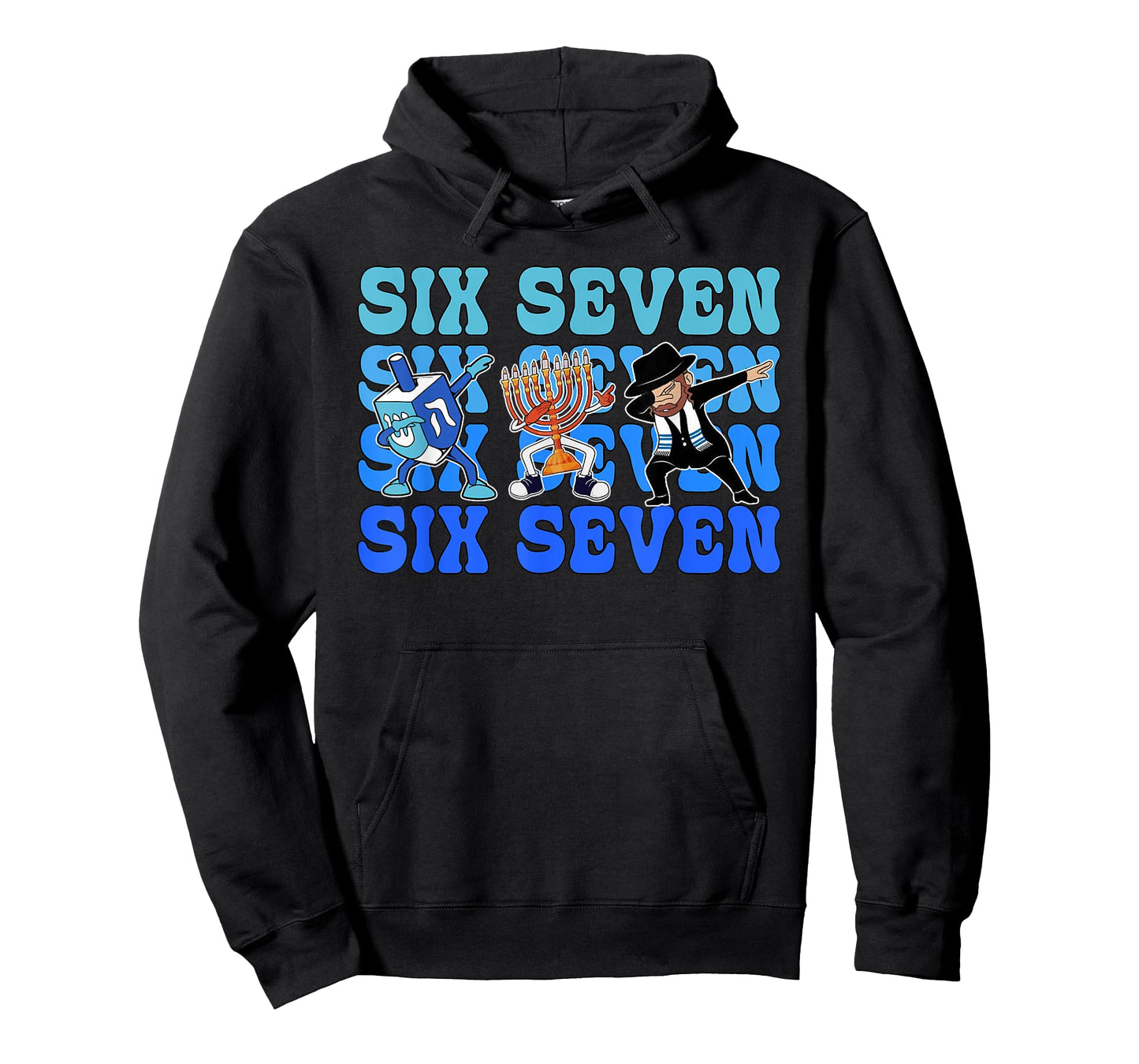 67 Hanukkah Meme Six Seven Dabbing Menorah Dreidel Jewish T-Shirt