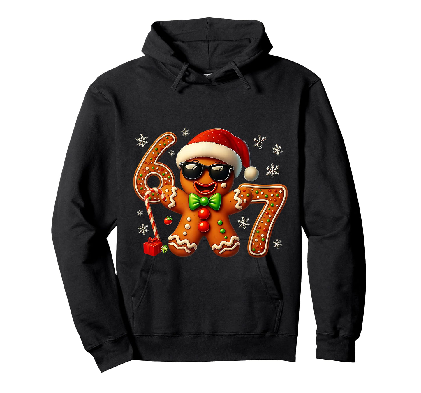 Six Seven 6 7 Meme Gingerbread Christmas Baking Men Women T-Shirt