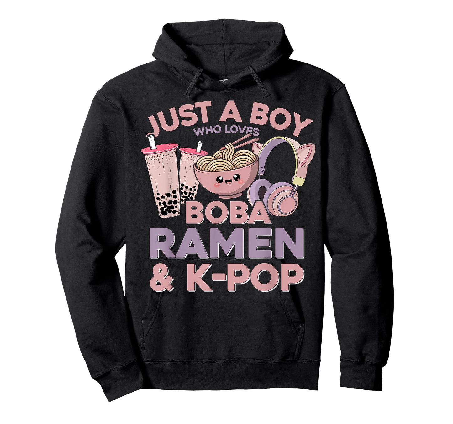 Ramen Kpop Just A Boy Who Loves Boba Ramen K Pop Boy T-Shirt