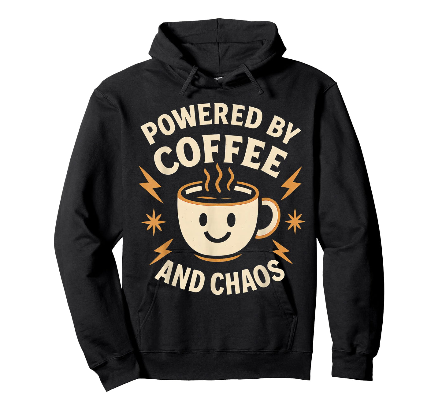 Powered by Coffee and Chaos Funny ADHD Caffeine Lover T-Shirt