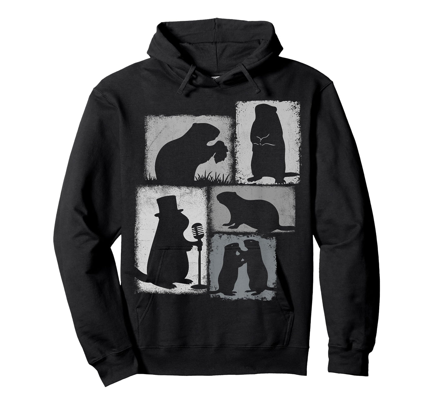 Groundhog Vintage Collage Weather Predictor T-Shirt