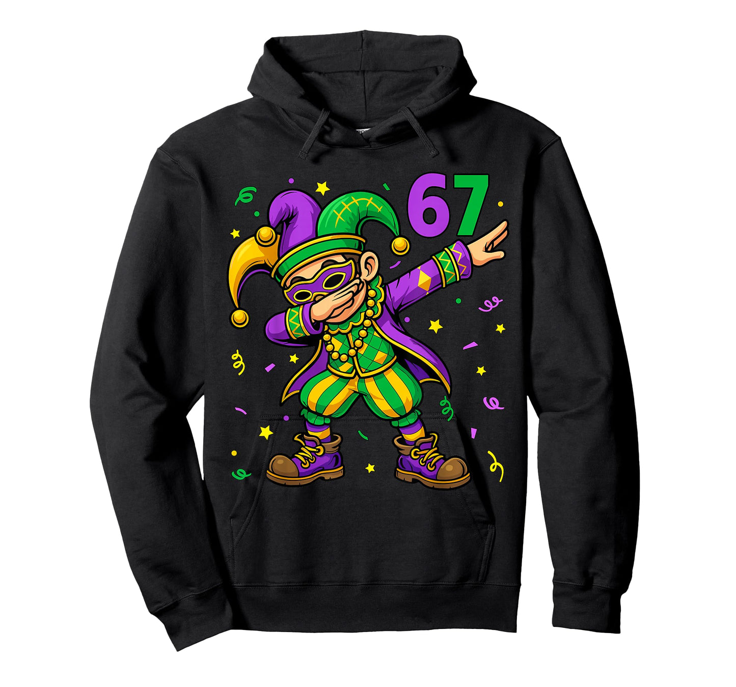 Mardi Gras Dabbing Boy Funny Six Seven 67 Meme Men Boy Kid T-Shirt