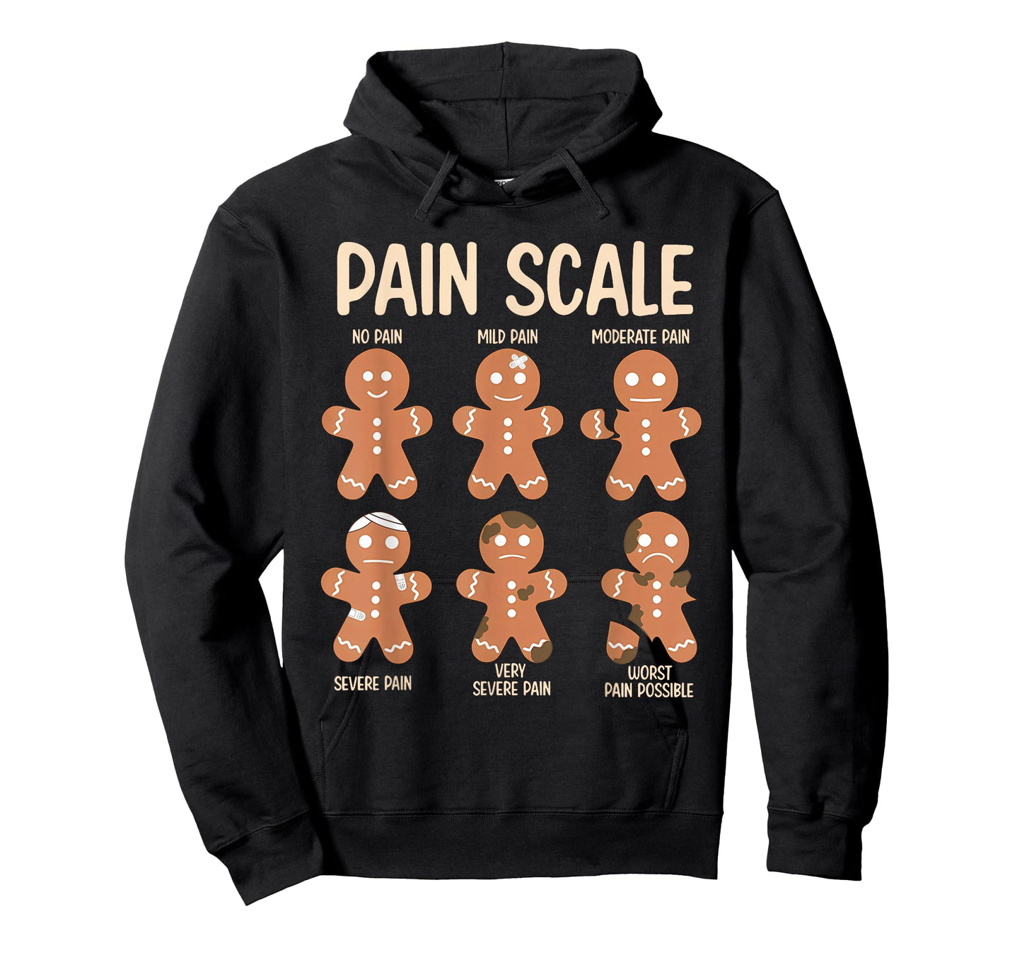 Pain Scale Funny Gingerbread Man Christmas Nurse Holiday T-Shirt