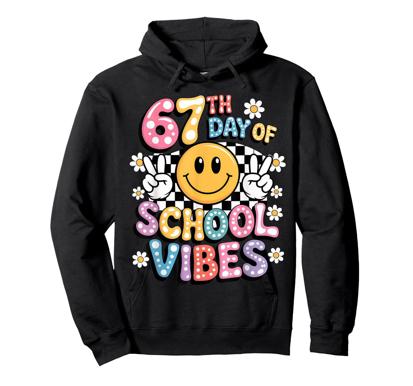 67 Days of School Meme 100th Day of School Vibes Smile Face T-Shirt