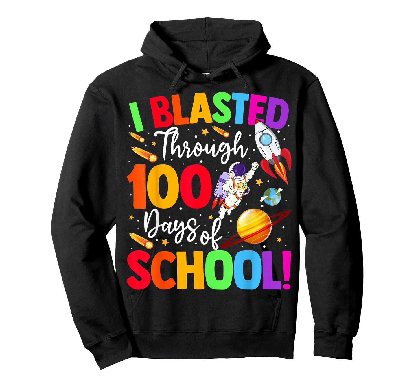 100 Days of School Astronaut Space 100th Day Boys Kids T-Shirt