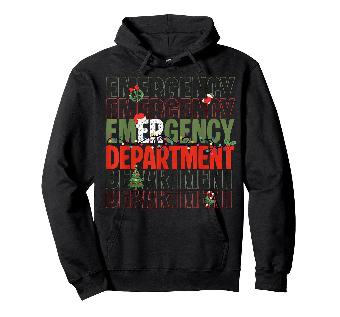 Retro Emergency Department Christmas Santa ER Crew Nurse T-Shirt