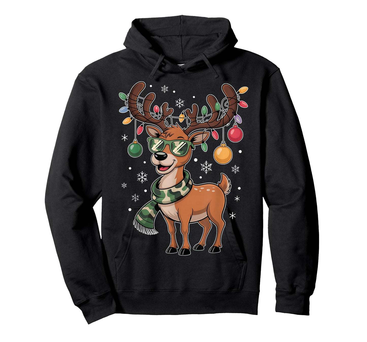 Reindeer Christmas Boys Kid Toddler Camouflage Reindeer Xmas T-Shirt