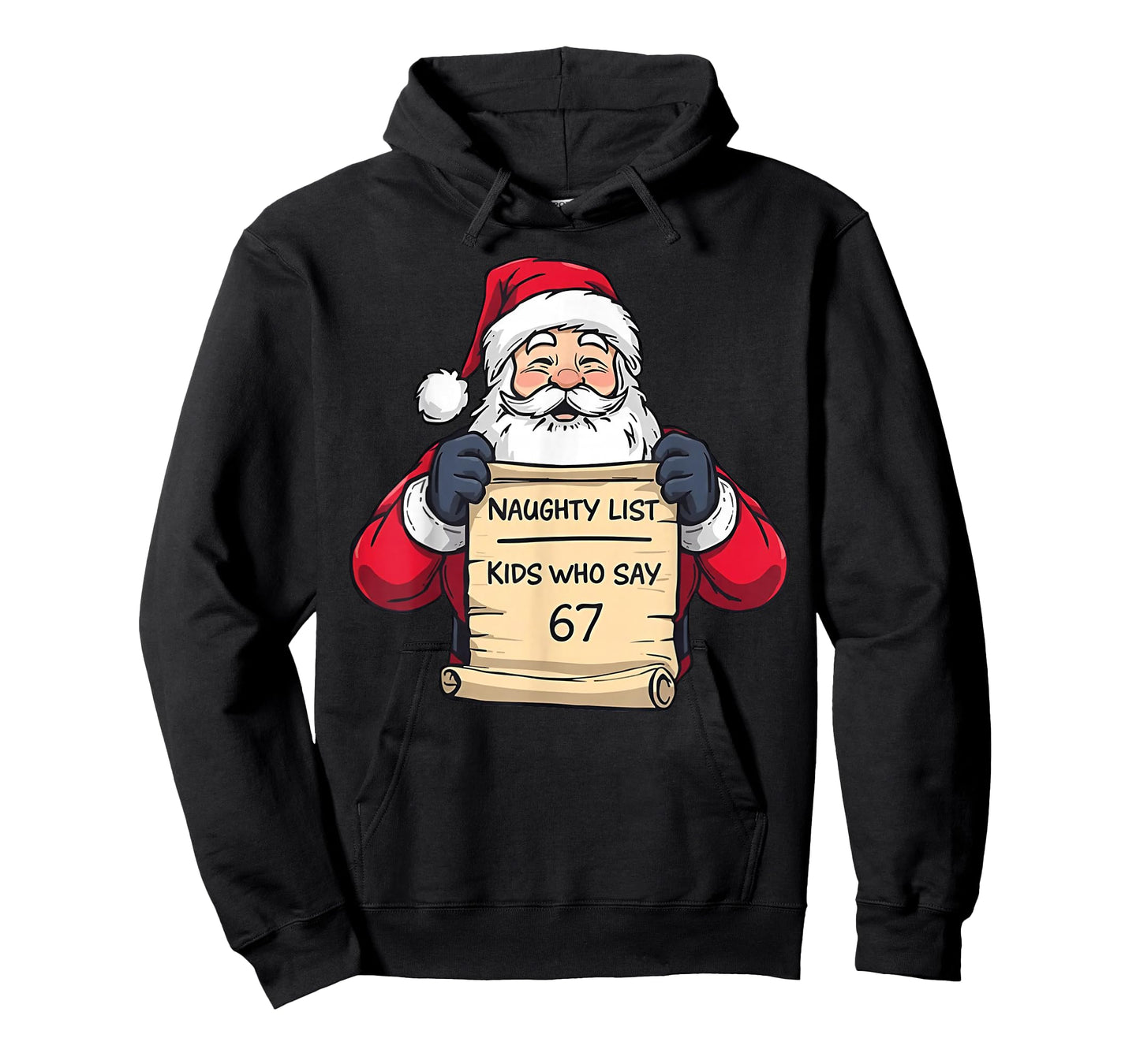 Santa Naughty List Kids Who Say 67 - Six Seven Christmas T-Shirt