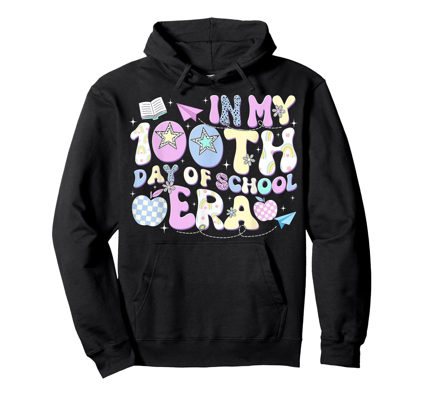 Groovy 100 Days of School in My Era 100th Day Apple T-Shirt