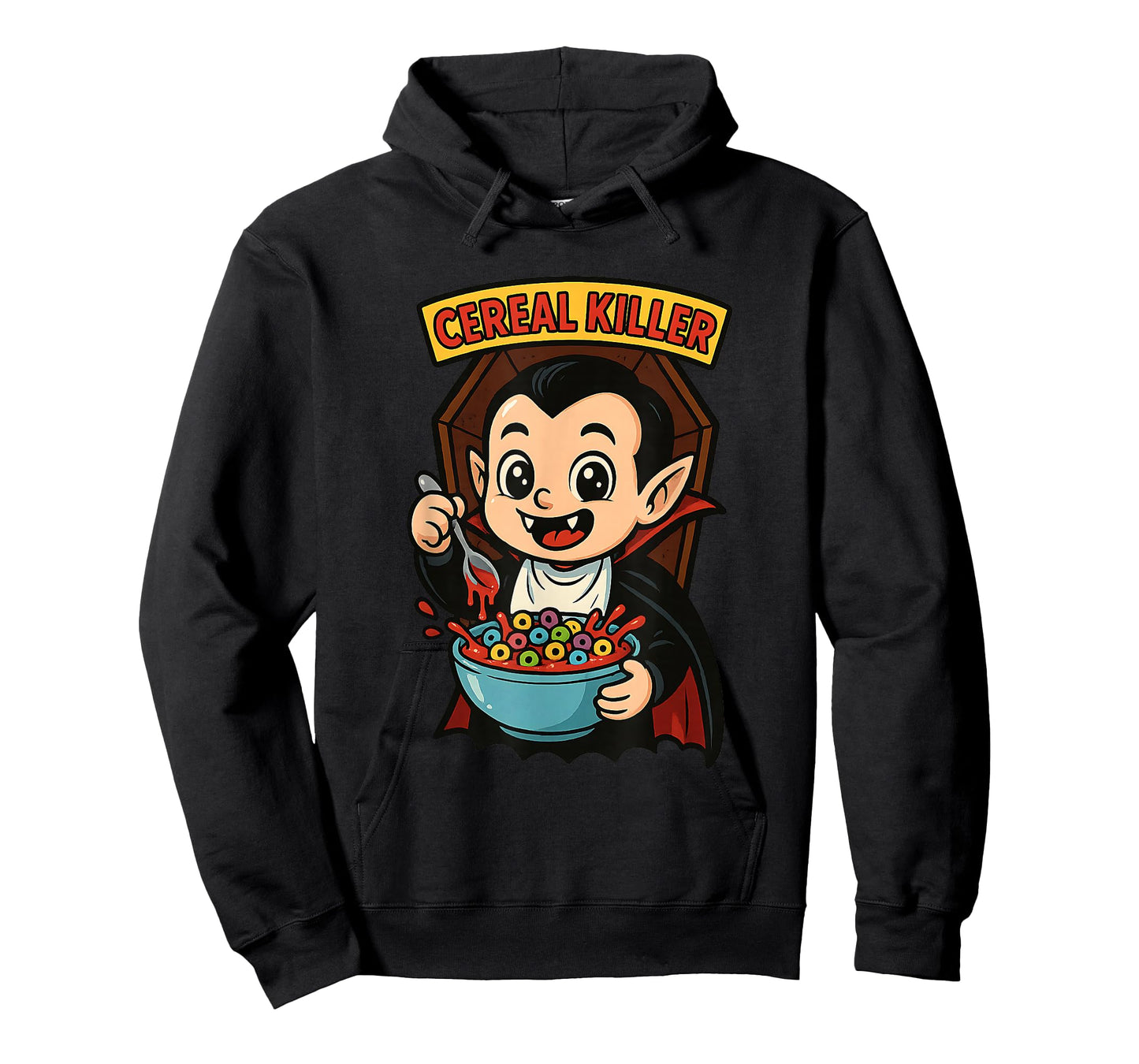 Cereal Killer Funny Vampire Pun Halloween Breakfast Horror T-Shirt