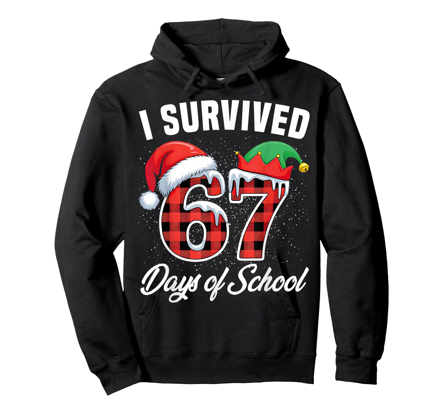I Survived 67 Days of School Six Seven Teacher Student Xmas T-Shirt