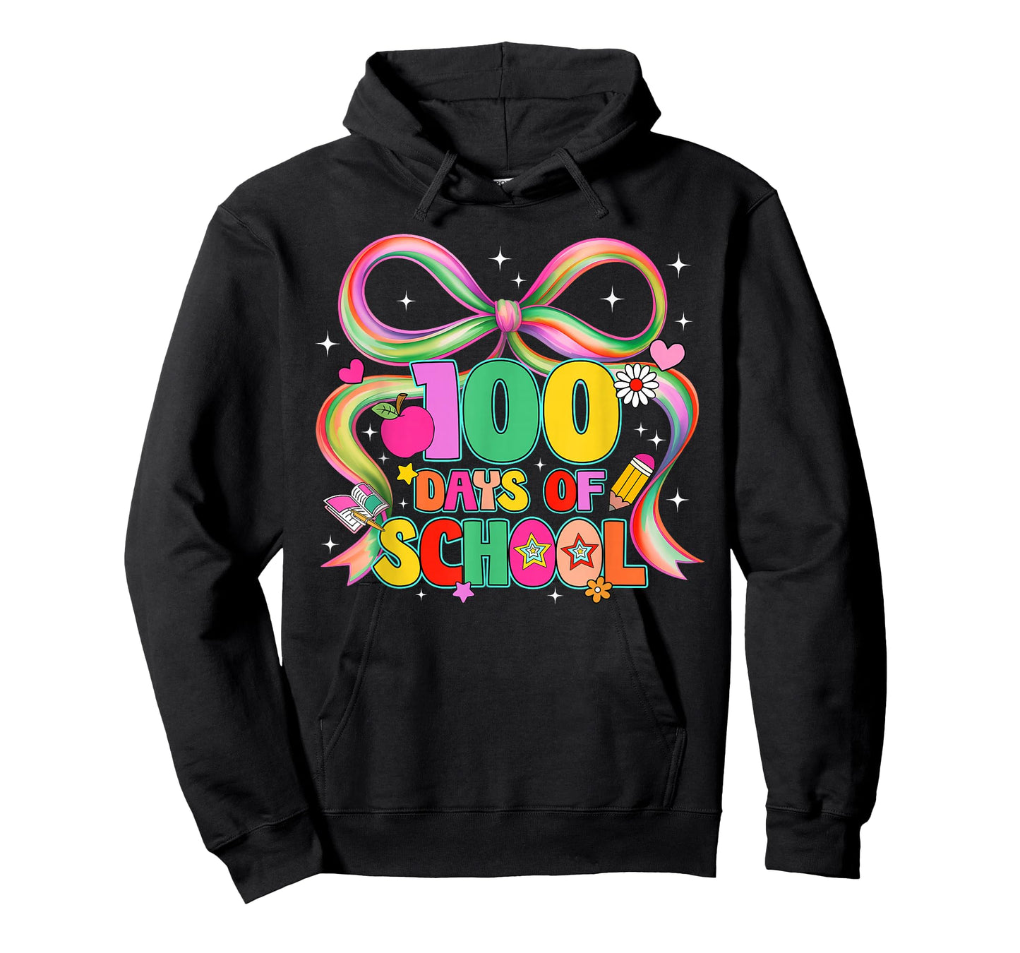 Happy 100 Days of School Coquette Bow Girl Women Teacher T-Shirt