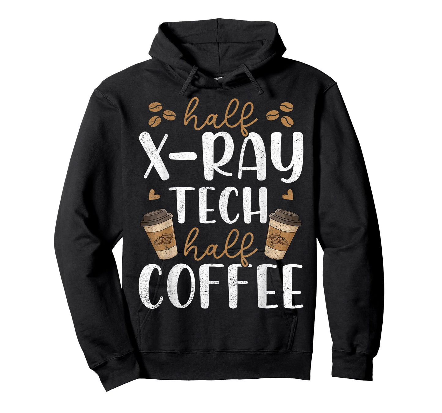 Coffee Lover Xray Technologist - Half X-Ray Tech Half Coffee T-Shirt