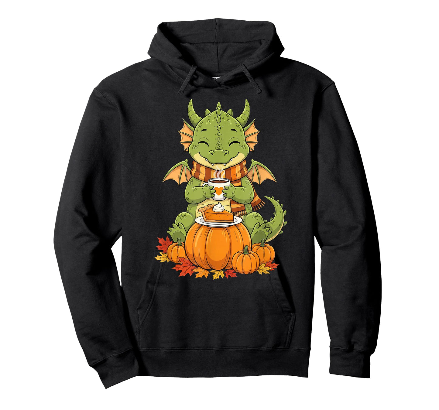 Funny Dragon Coffee Autumn Thanksgiving Womens Mens Kids T-Shirt