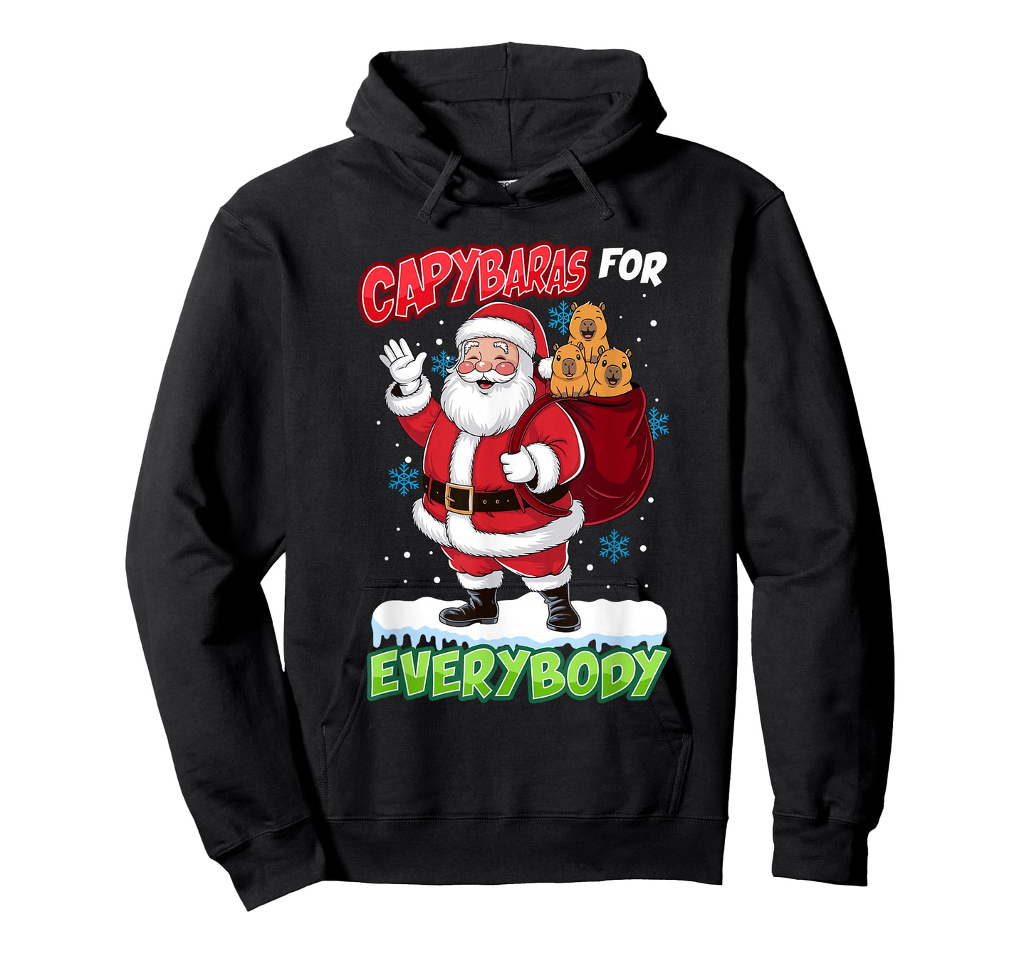 Ugly Christmas Men Kinds Women Funny Capybara T-Shirt