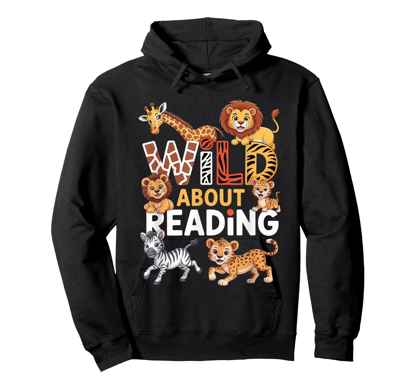 Zoo Animals Wild About Reading Books Reader Lover Librarian T-Shirt
