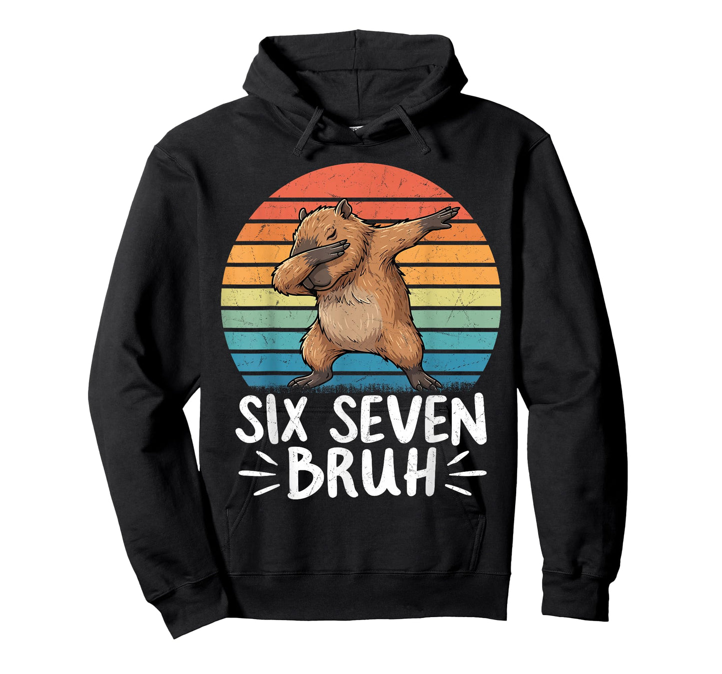 Six Seven Bruh 67 Meme Capybara Funny Capybara for Kids Boys T-Shirt