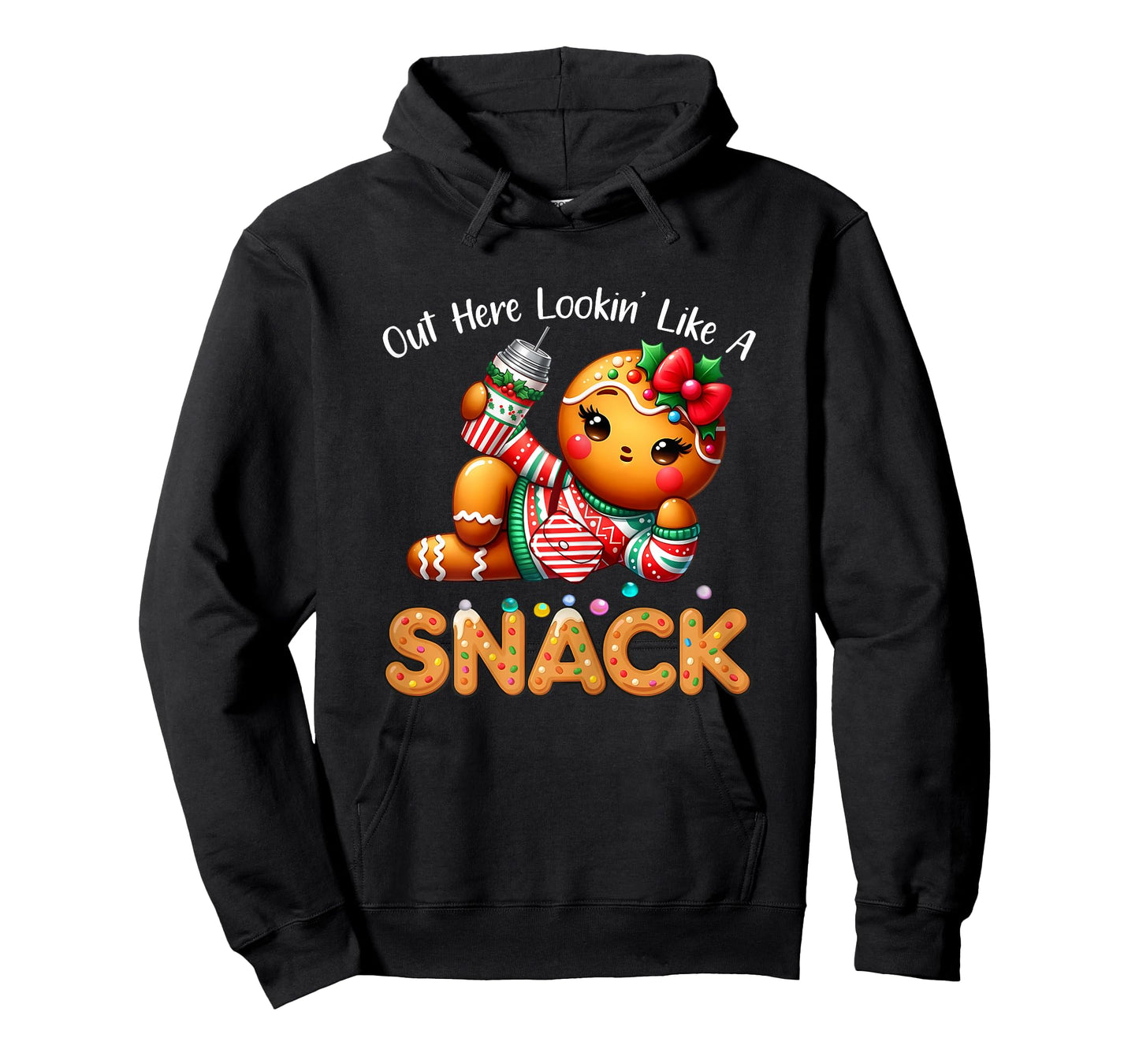 Out Here Looking Like A Snack Funny Boujee Xmas Gingerbread T-Shirt