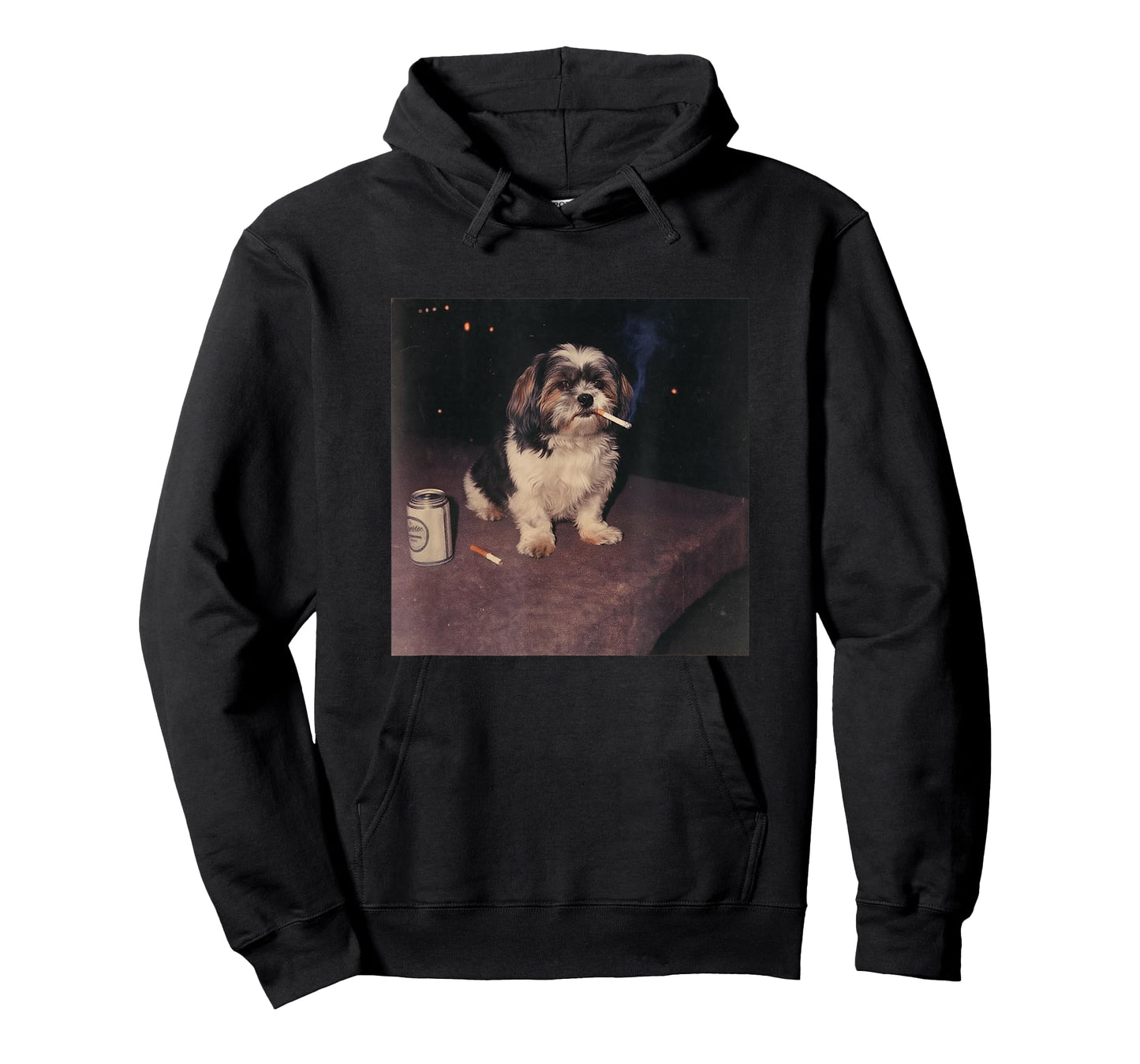Funny Smoking Shih Tzu Dog Cigarette Beer Gen Z T-Shirt