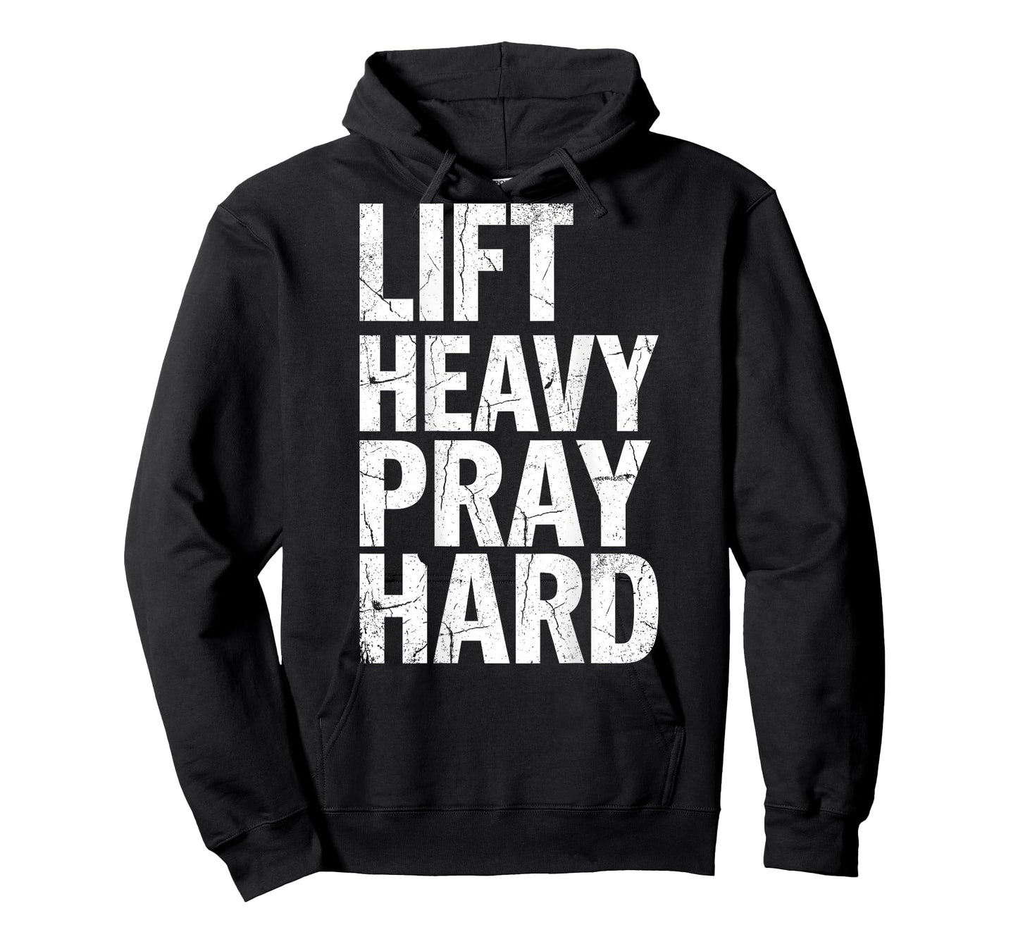 Lift Heavy Pray Hard Gym Workout Christian Religion Jesus T-Shirt