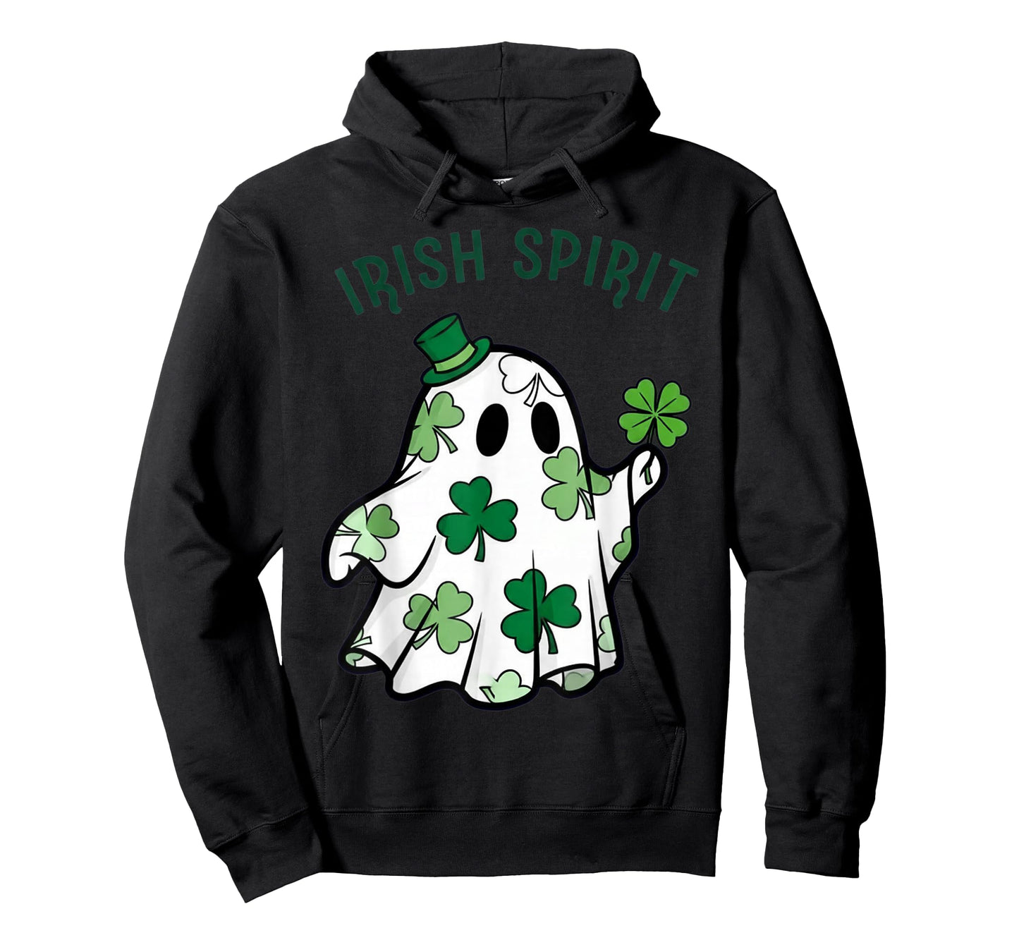 Irish Spirit Funny Ghost Shamrock Halloween Costume T-Shirt