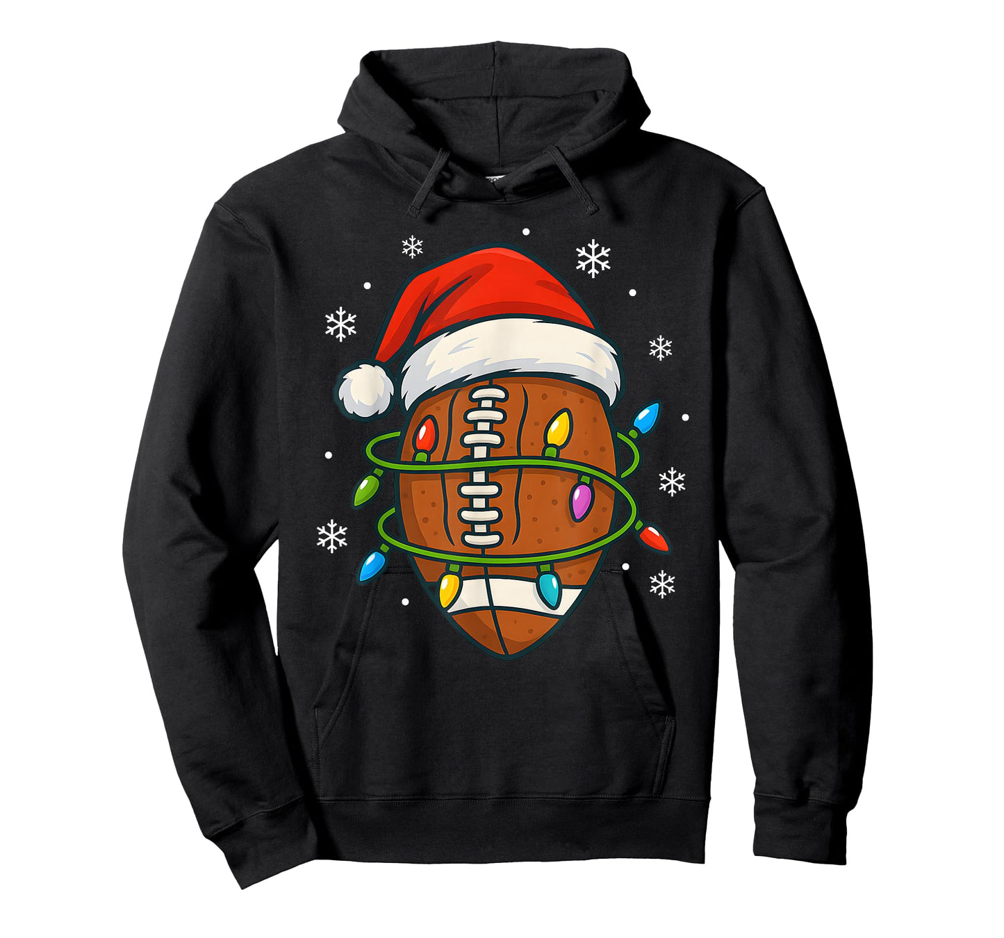 American Football Christmas Santa Men Boy Kids T-Shirt