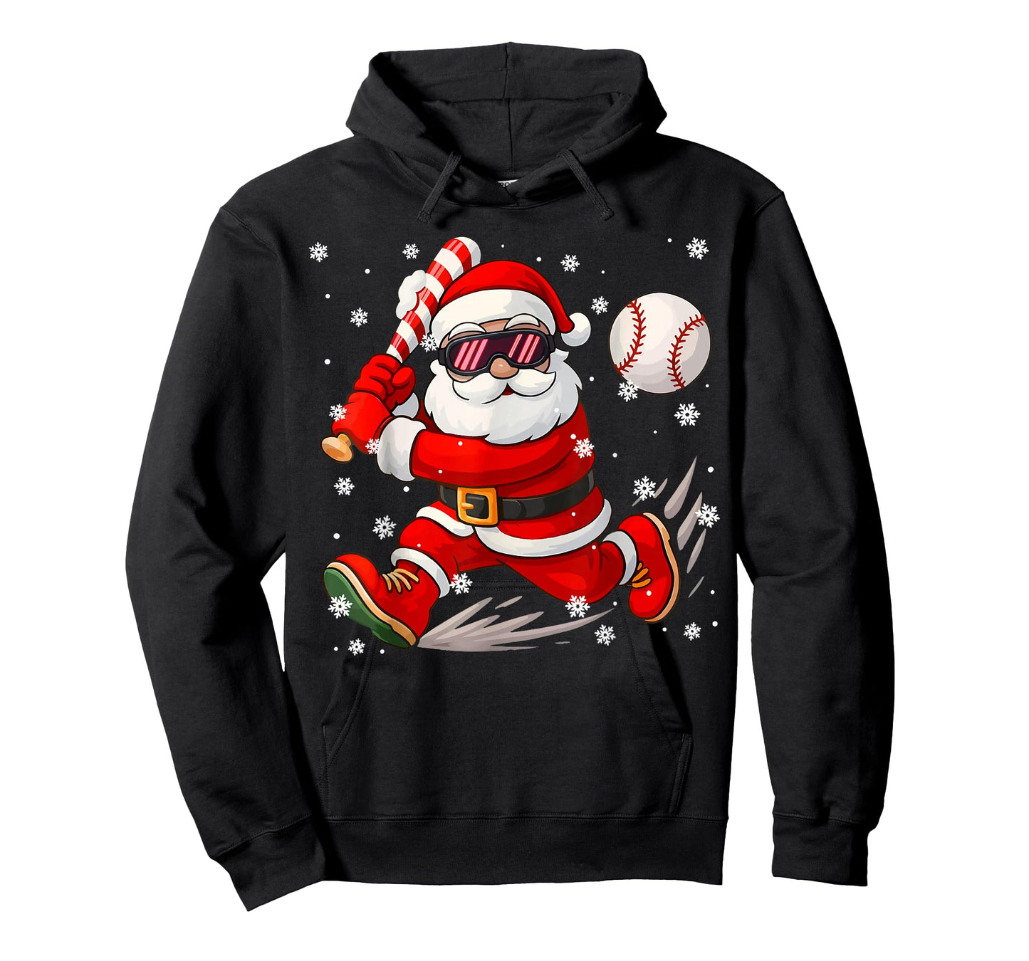 Funny Santa Baseball Christmas Pajamas Xmas Men Boy Toddlers T-Shirt