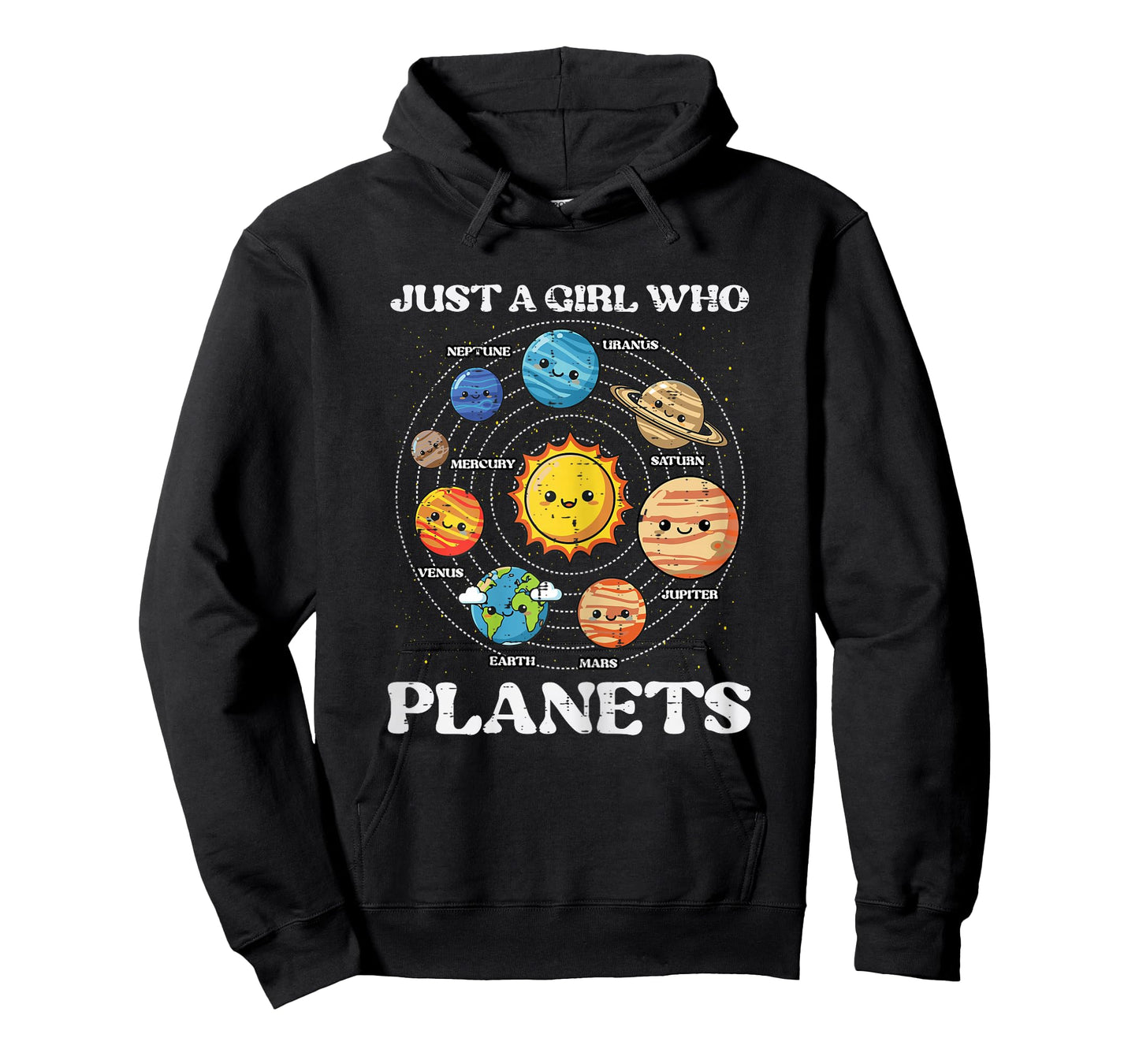 Just Girl Who Loves Planets Space Galaxy Girls Kids Toddler T-Shirt