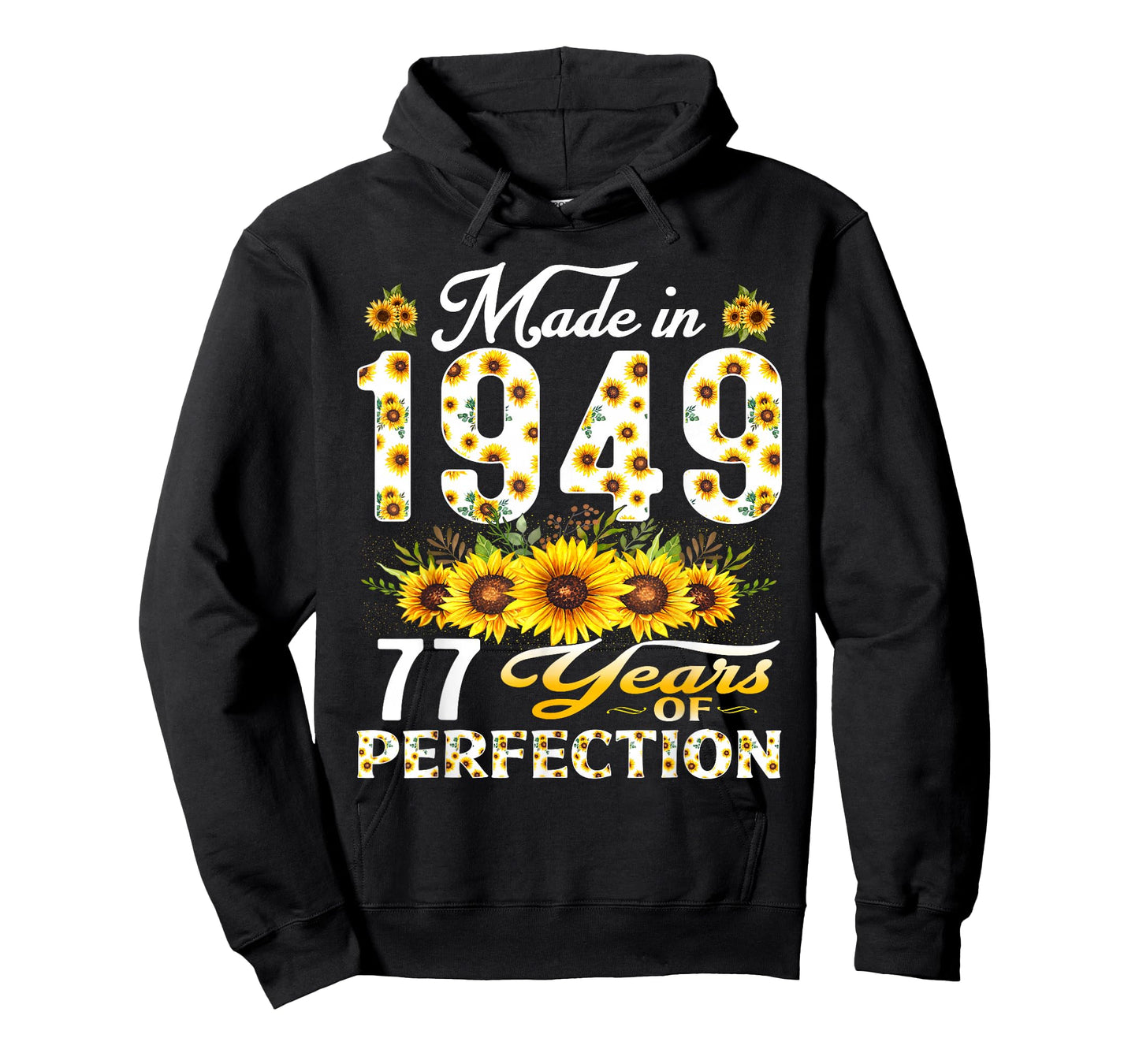 77 Year Old Made in 1949 Sunflower 77th Birthday Women T-Shirt