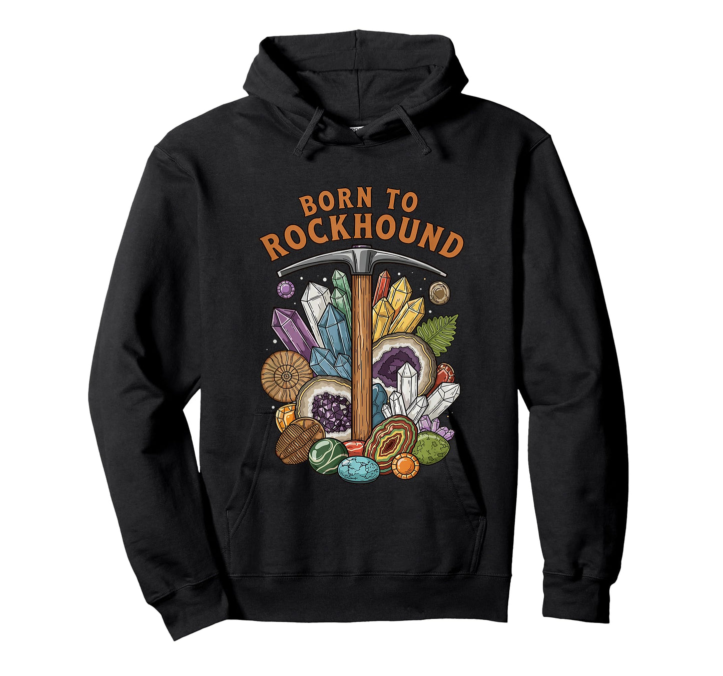 Born to Rockhound Geology Fossil Crystal Rock Collector T-Shirt
