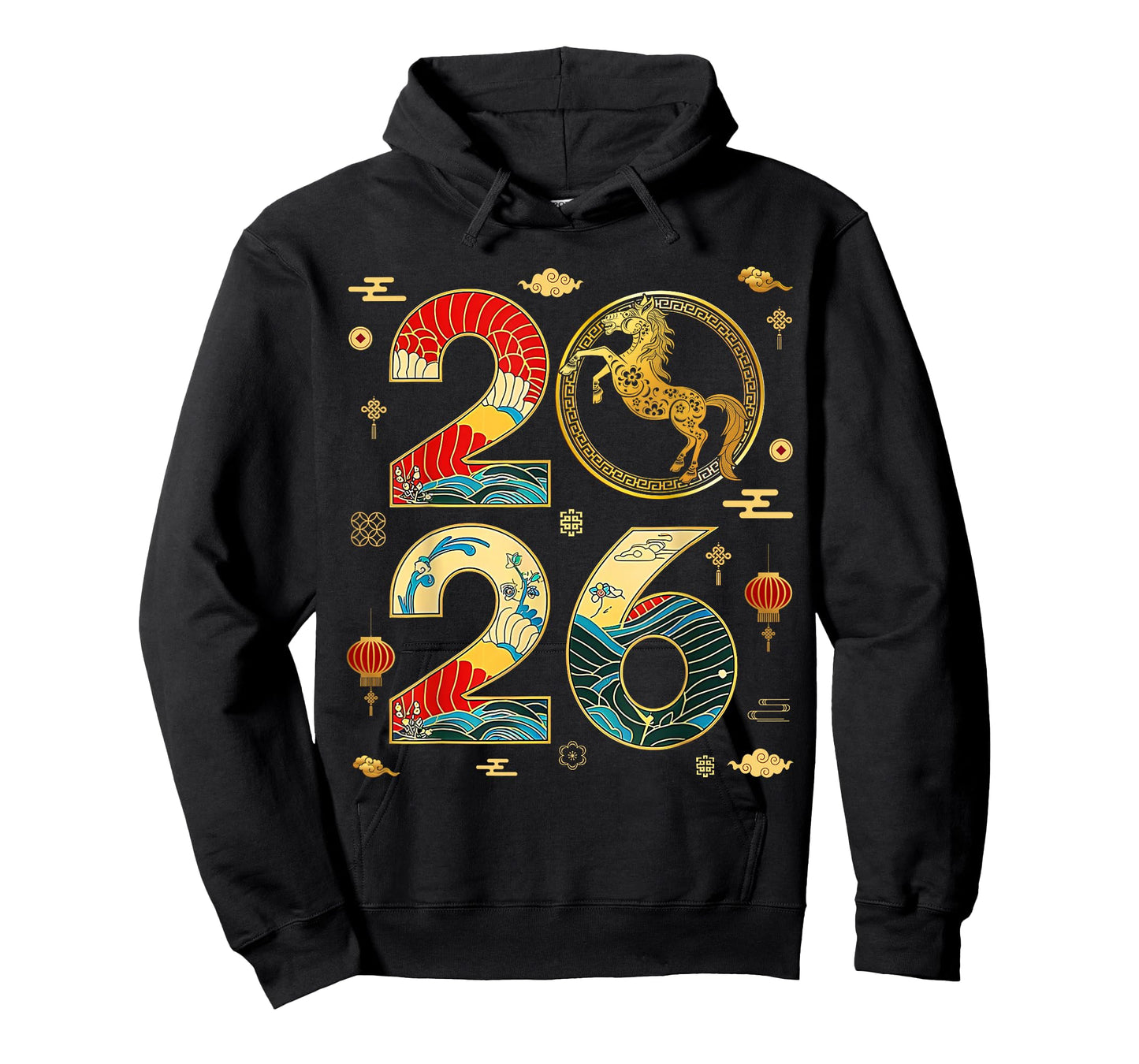 Year of The Horse 2026 Lunar New Year Chinese Zodiac Horse M T-Shirt