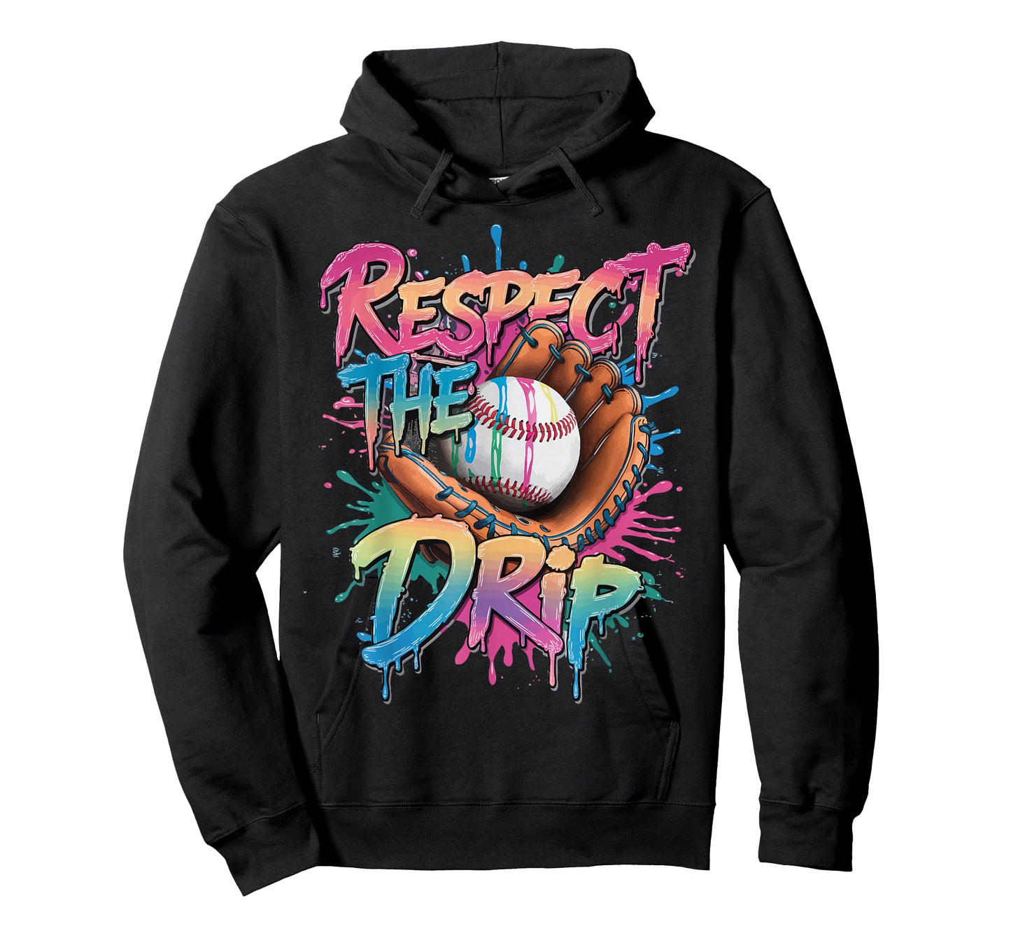 Respect The Drip Baseball Drip Glove Youth Boys Girls Player T-Shirt