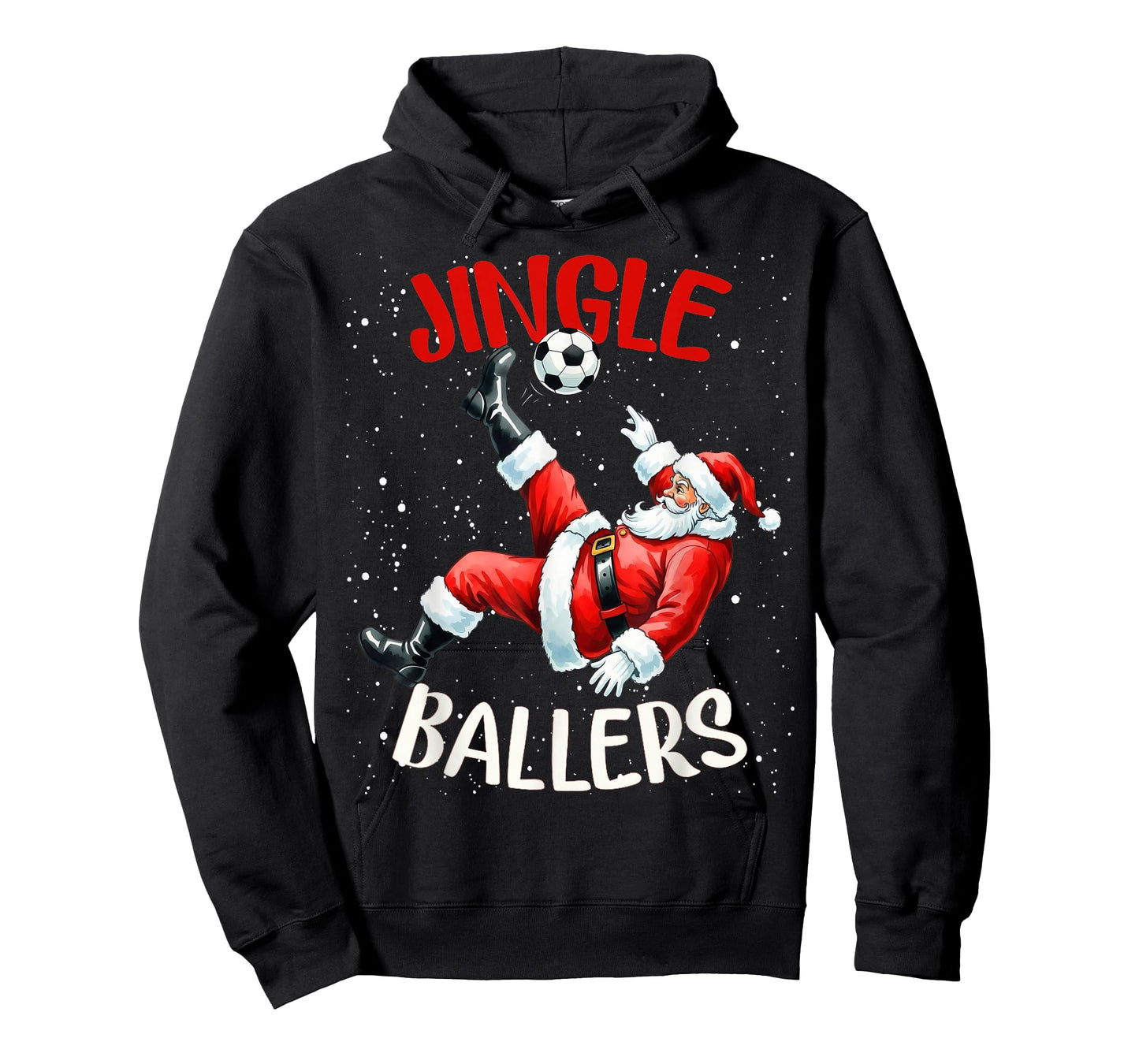 Jingle Ballers Funny Santa Football Christmas Soccer T-Shirt