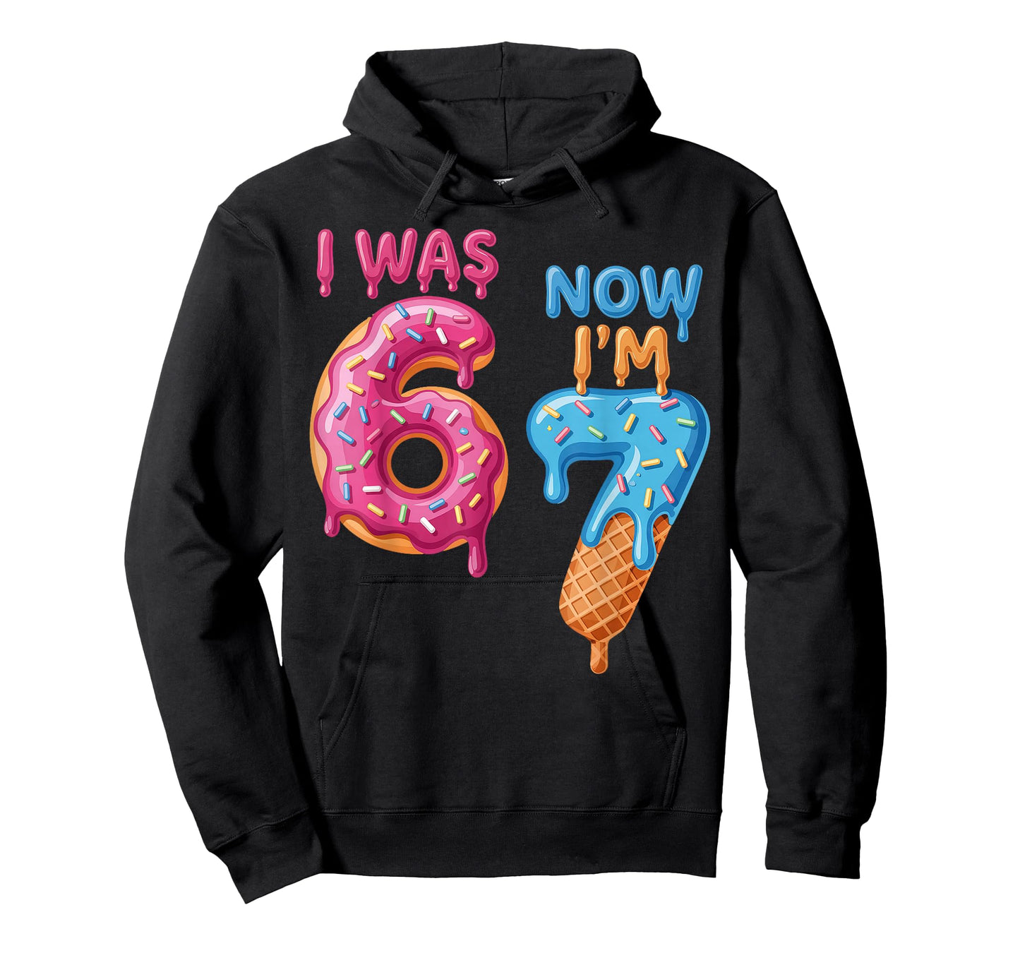 7 Year Old Birthday i was 6 Now I'm 7 67 T-Shirt