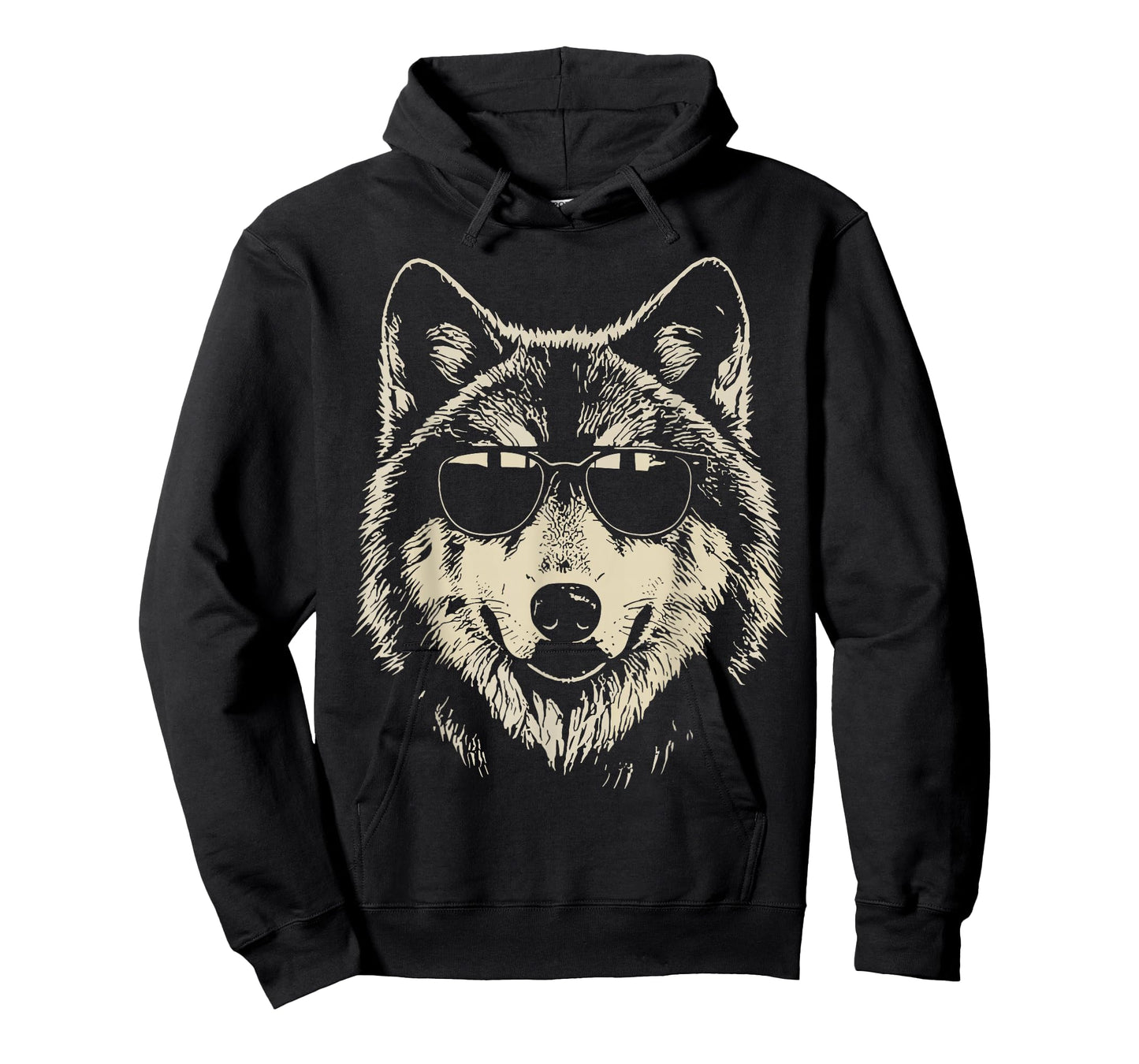 Wolf Wearing Sunglasses Graphic Wolf Shirt Men Women Kids T-Shirt