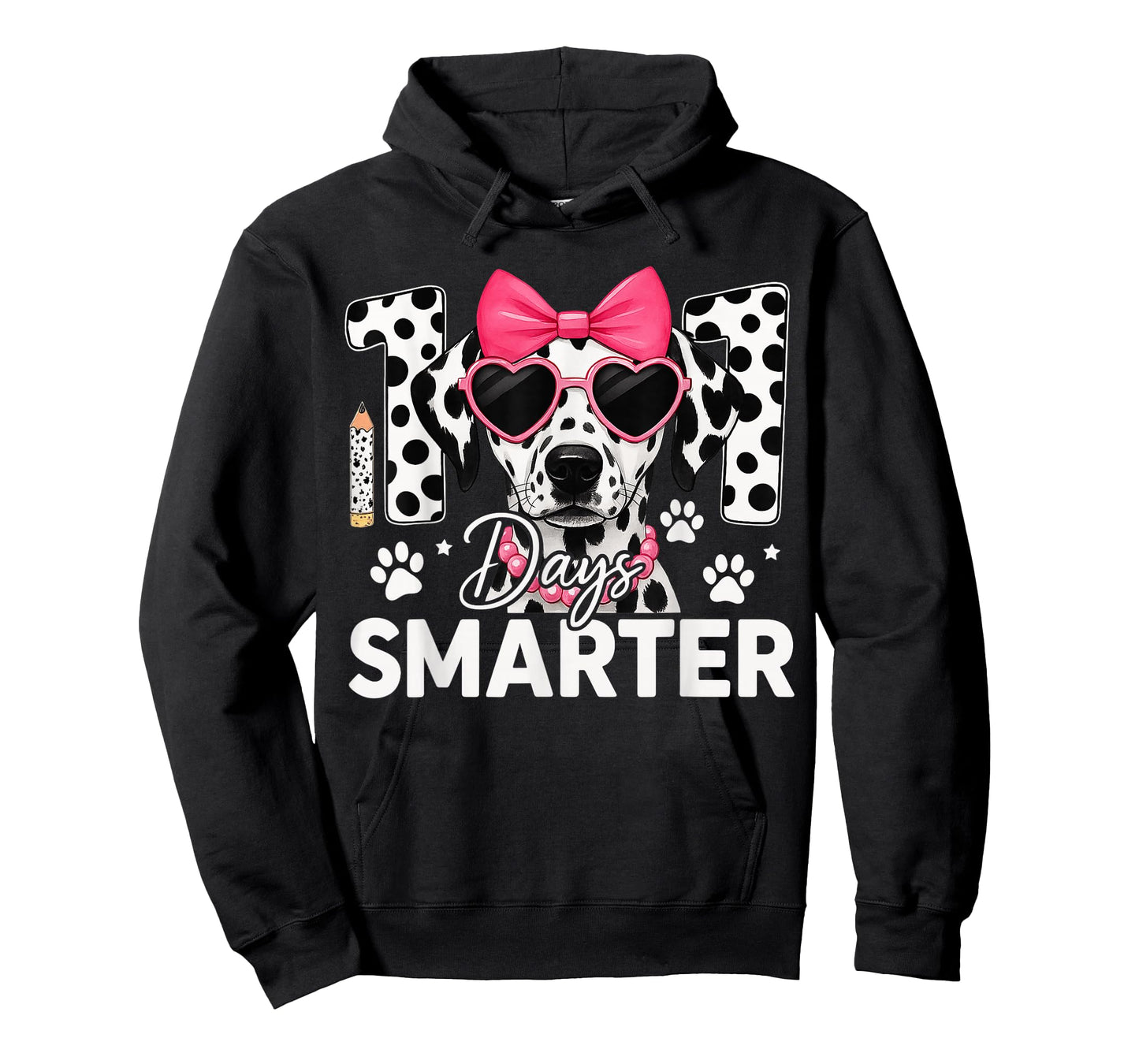 100 Days Smarter Dalmatian Dog 100 Days of School Boys Kids T-Shirt