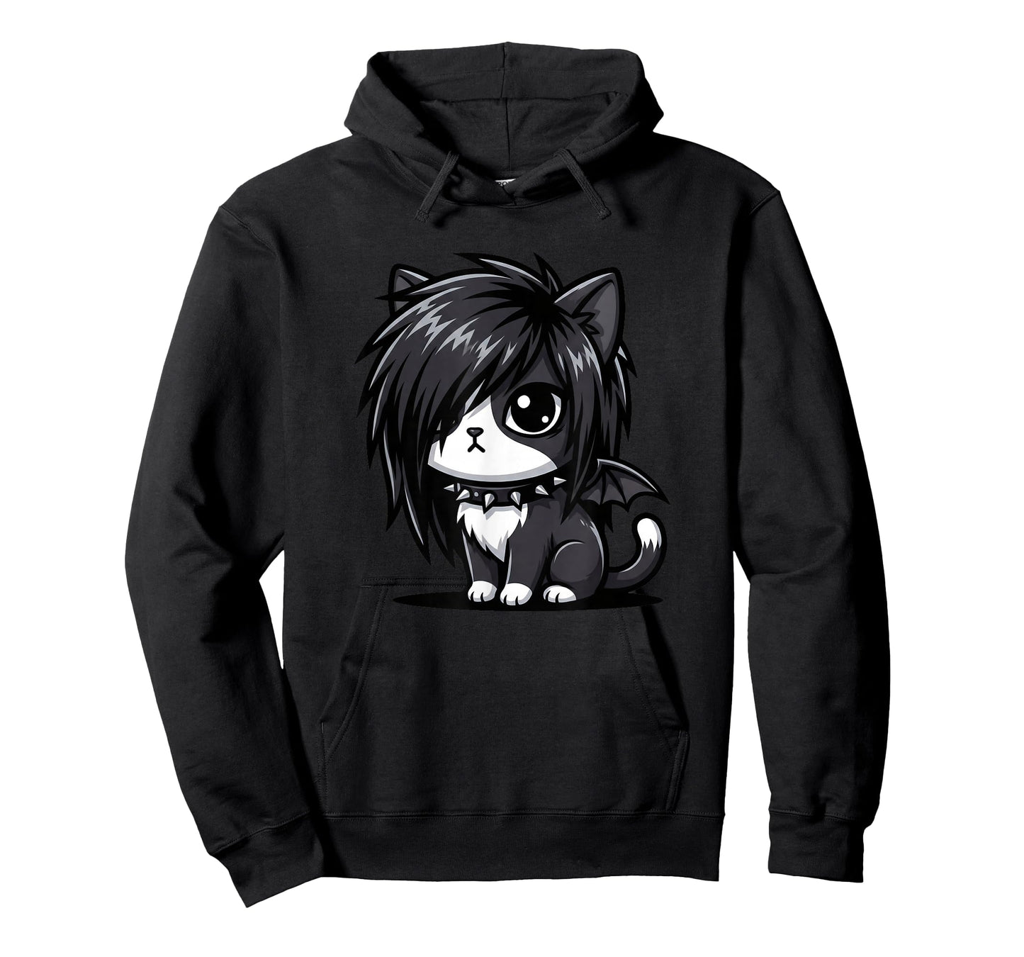 Cute Goth Girl Emo Gothic Cat Grunge Kitty Kawaii Kids Boys T-Shirt
