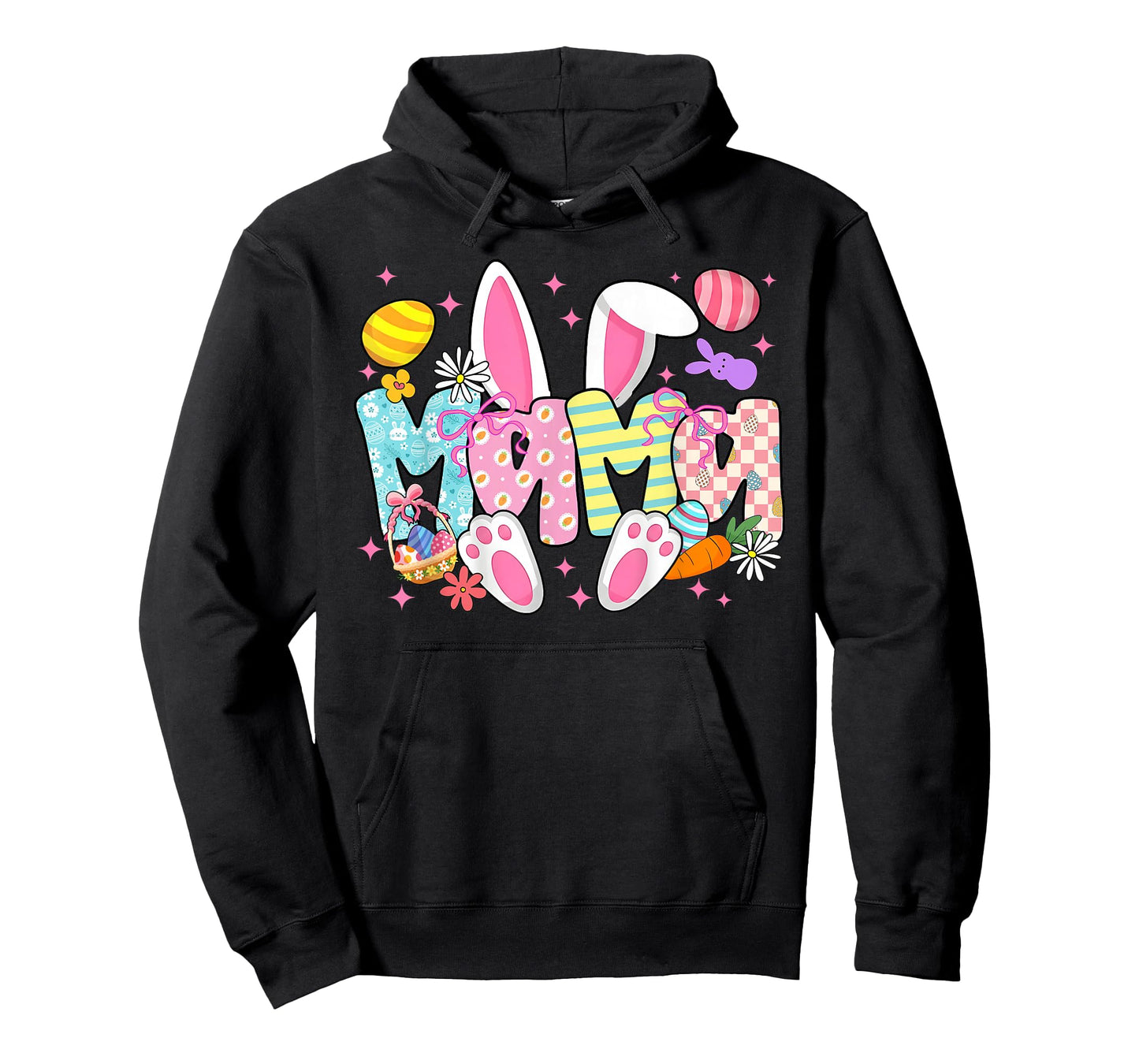Easter Mama Bunny Ears Coquette Bow Easter Rabbit Mom Women T-Shirt