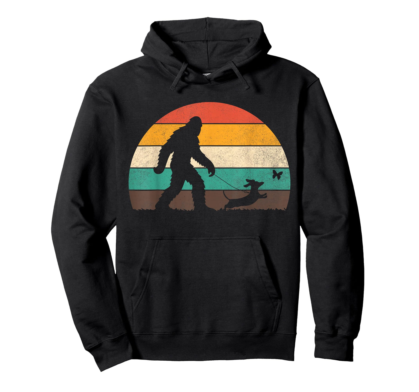 Bigfoot Walking Dachshund Funny Sasquatch Dog Dad Men Boys T-Shirt