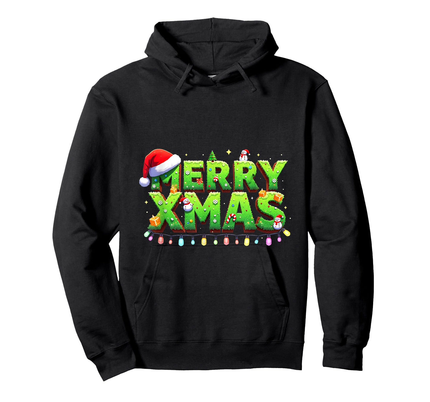 Christmas Jolly Creeper Pixel Art Xmas Funny Gamer Santa T-Shirt