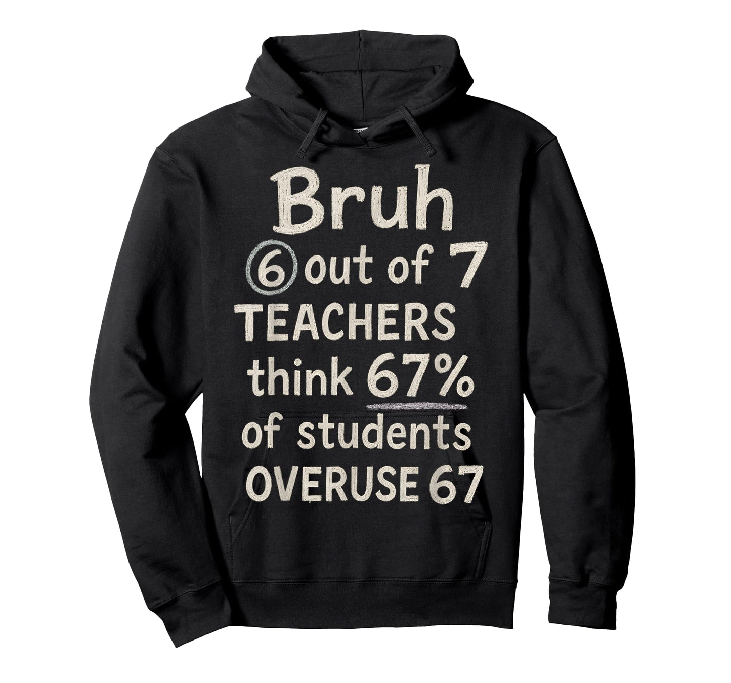 6 Out of 7 Teachers Think 67% of Students Overuse 67 Vintage T-Shirt