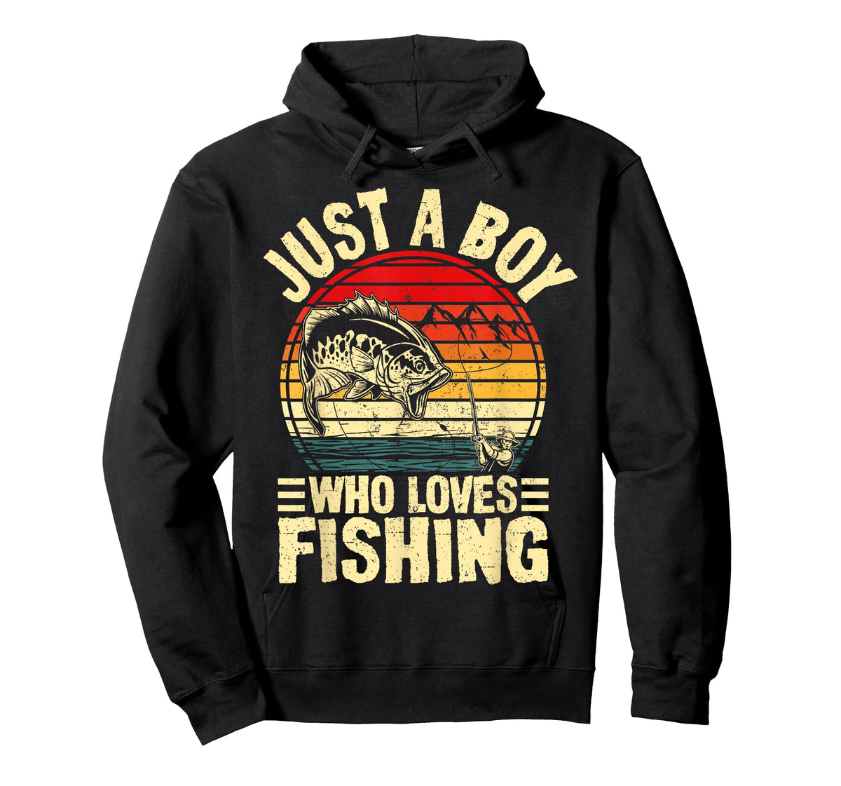 Funny Fishing Jokes Boys Fisherman Bass Fish Vintage T-Shirt