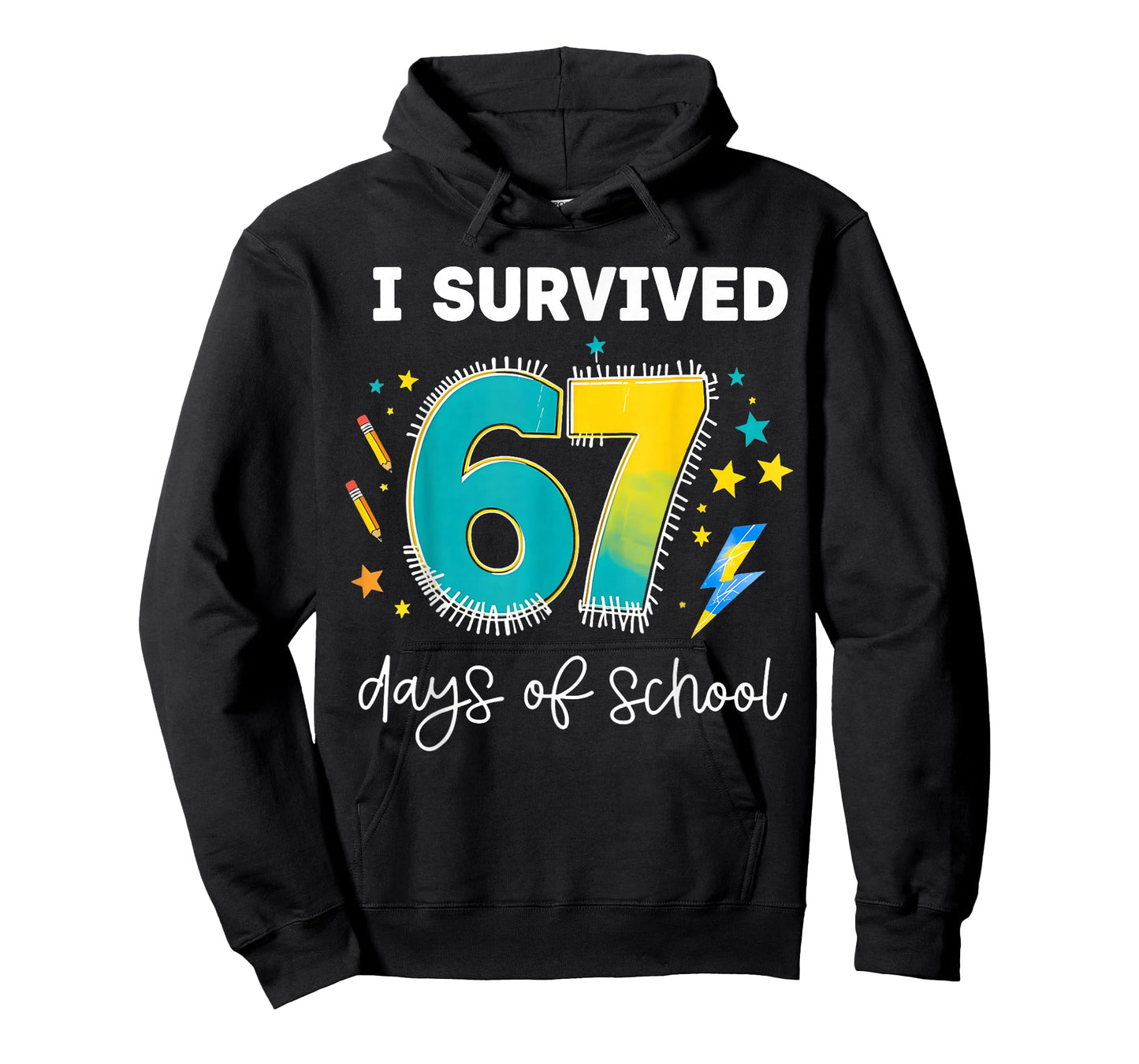 I Survived 67 Days of School - Funny Teachers Students Meme T-Shirt