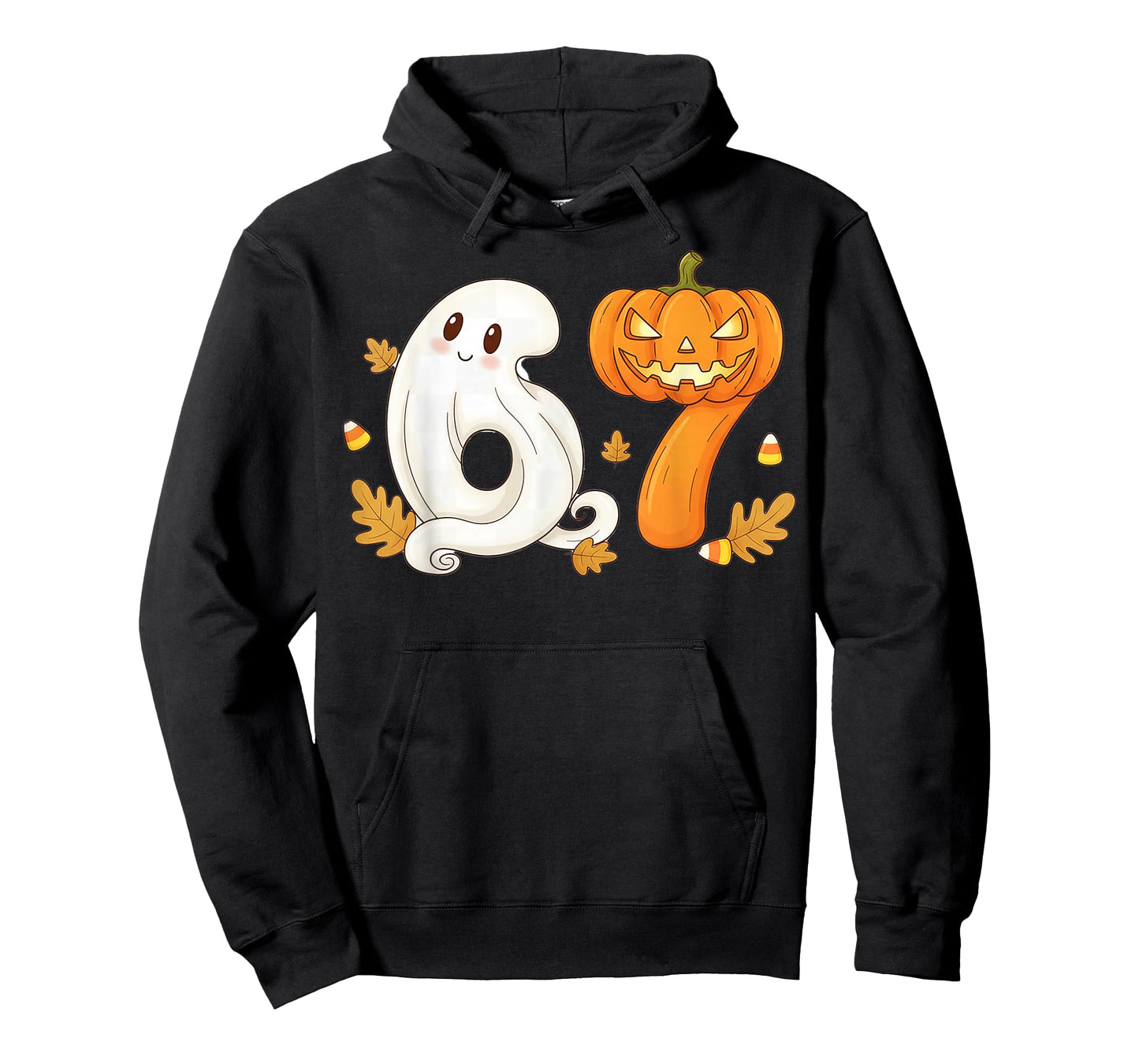 Ghost Scary Pumpkin Head 67 Six Seven Halloween Fun T-Shirt