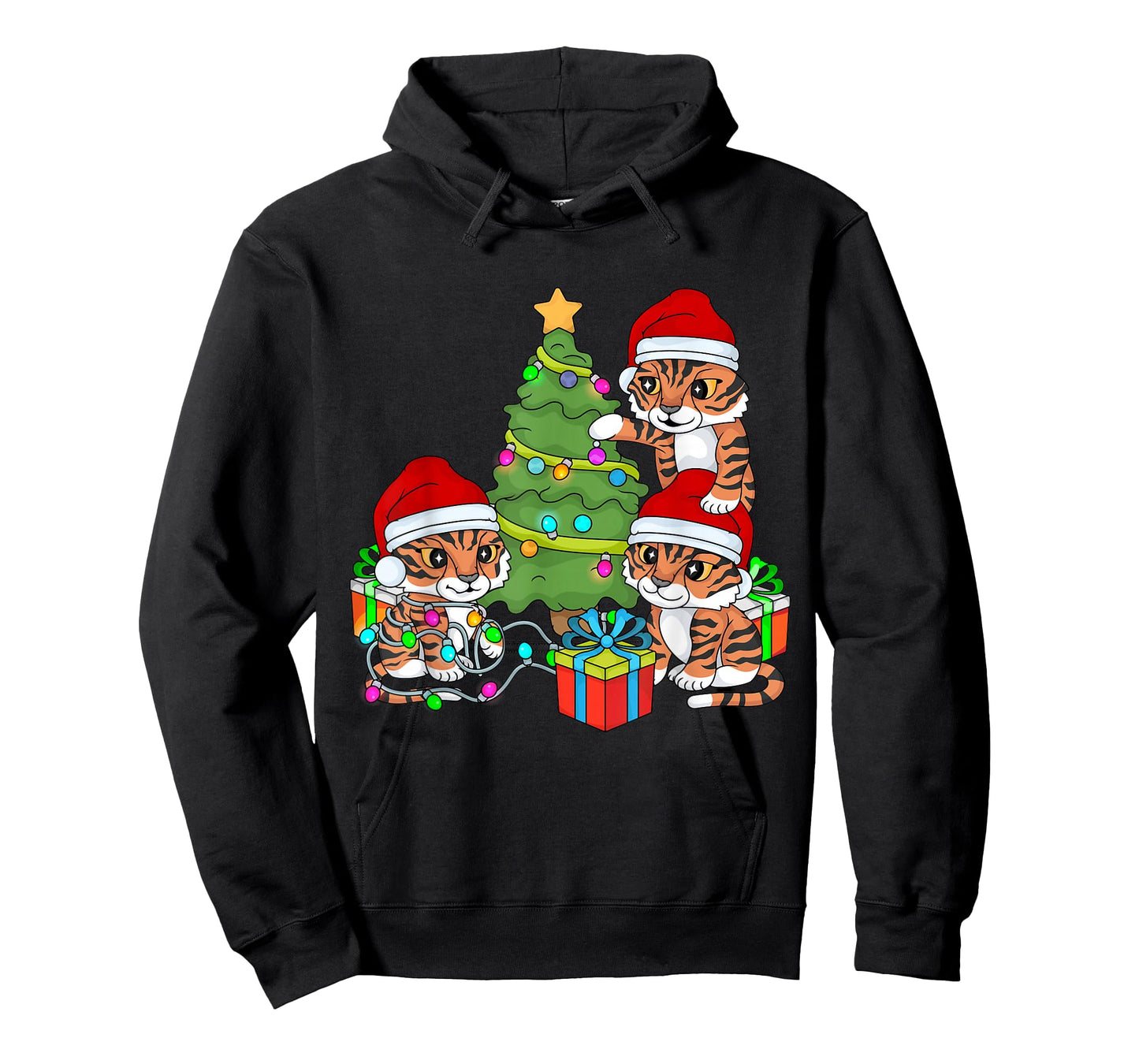 Christmas Tiger Lover Kids Wild Cat Cute Tigers T-Shirt