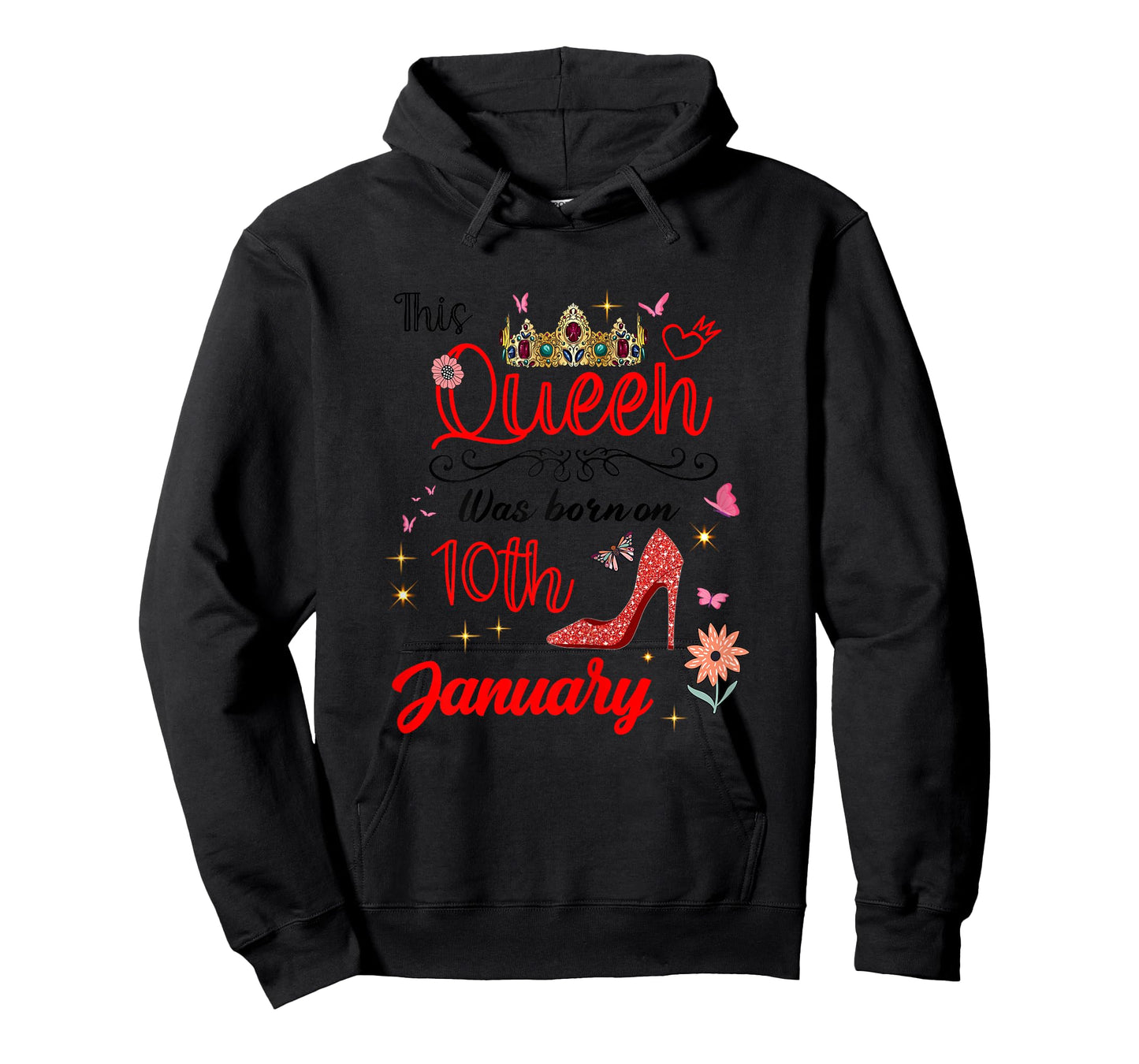 January 10 Birthday This Queen was Born on January 10th T-Shirt