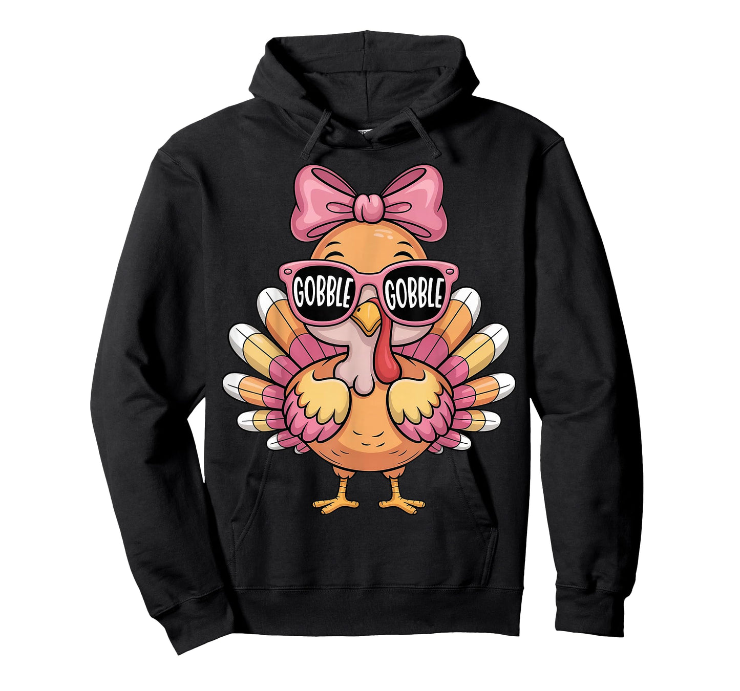 Cute Turkey Thanksgiving Girls Toddler Kids Women Bow Turkey T-Shirt