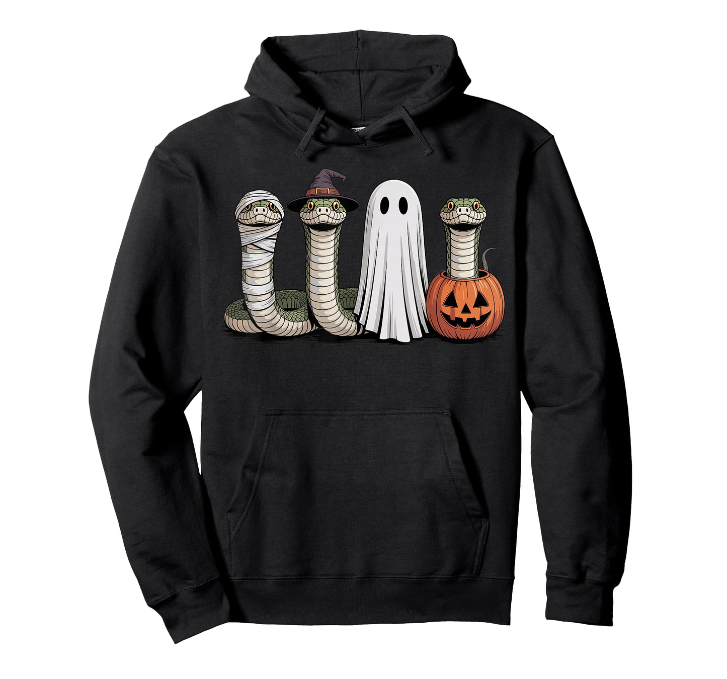 Spooky Ghost Hognose Snake Pumpkin Halloween Skeleton T-Shirt
