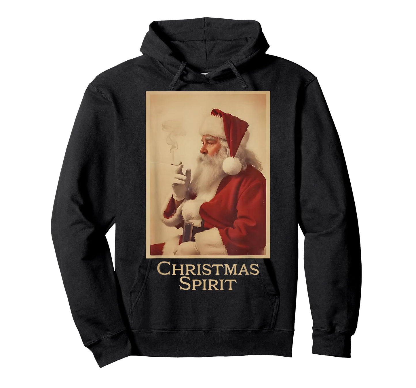 Christmas Spirit Funny Vintage Santa Smoking Christmas Xmas T-Shirt
